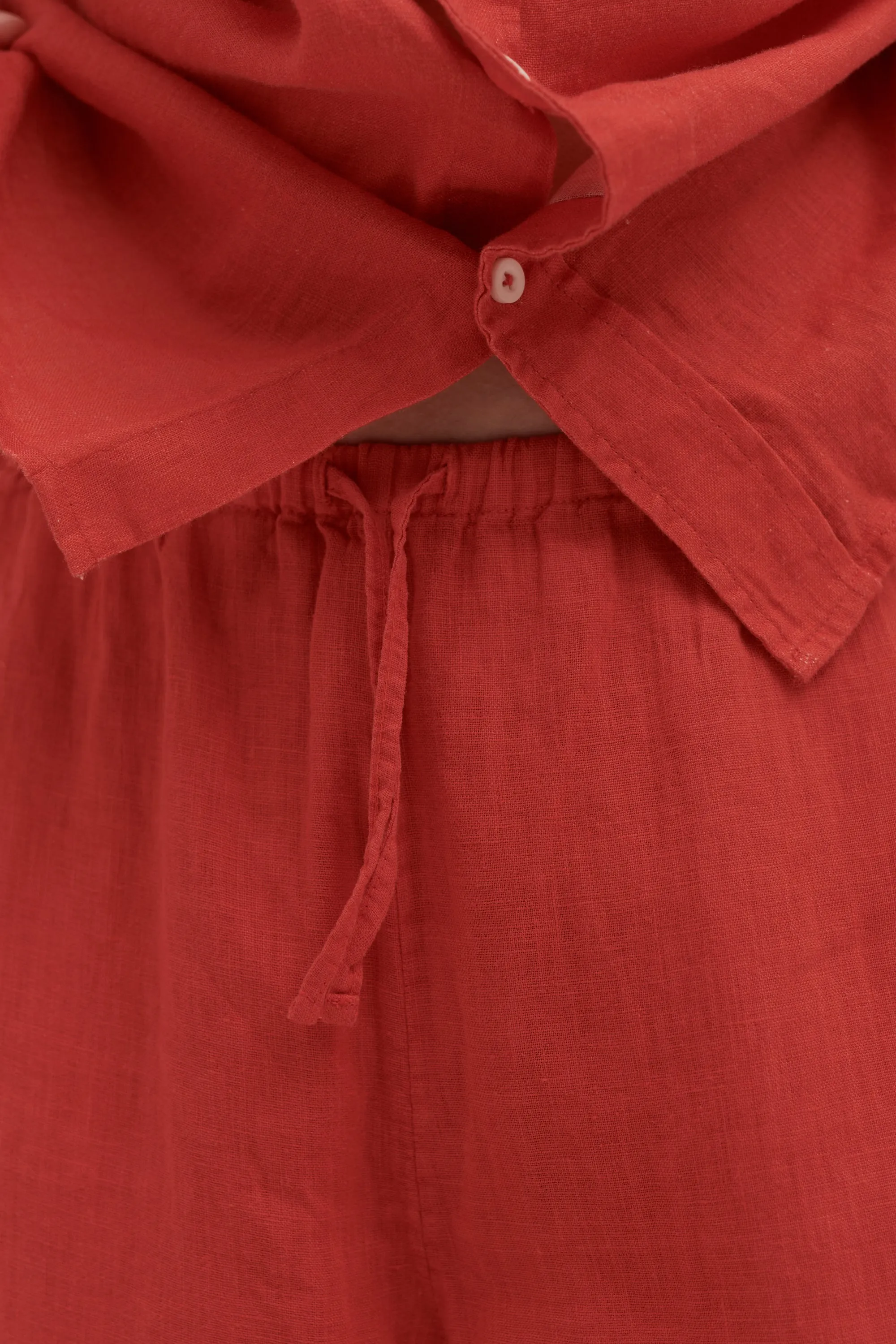 Lounge Trouser Dip Dye Red/Pink Linen sold by Desmond & Dempsey product image thumbnail 5