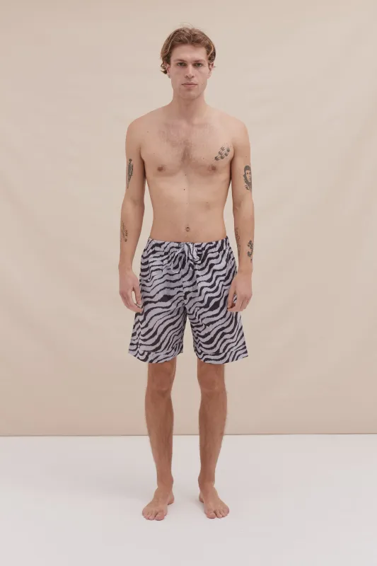 Men’s Pyjama Shorts Tide Print Blue sold by Desmond & Dempsey