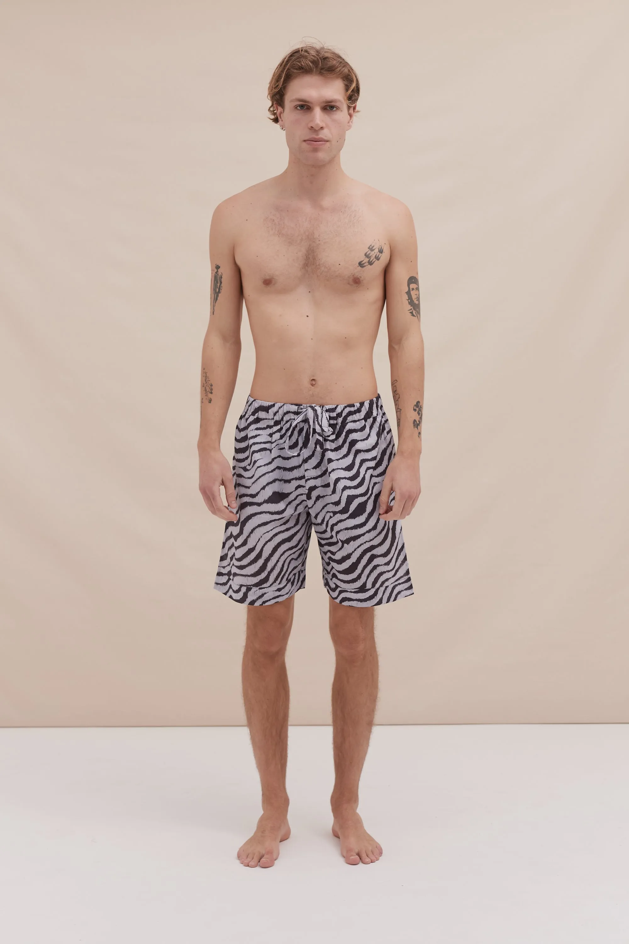 Men’s Pyjama Shorts Tide Print Blue sold by Desmond & Dempsey