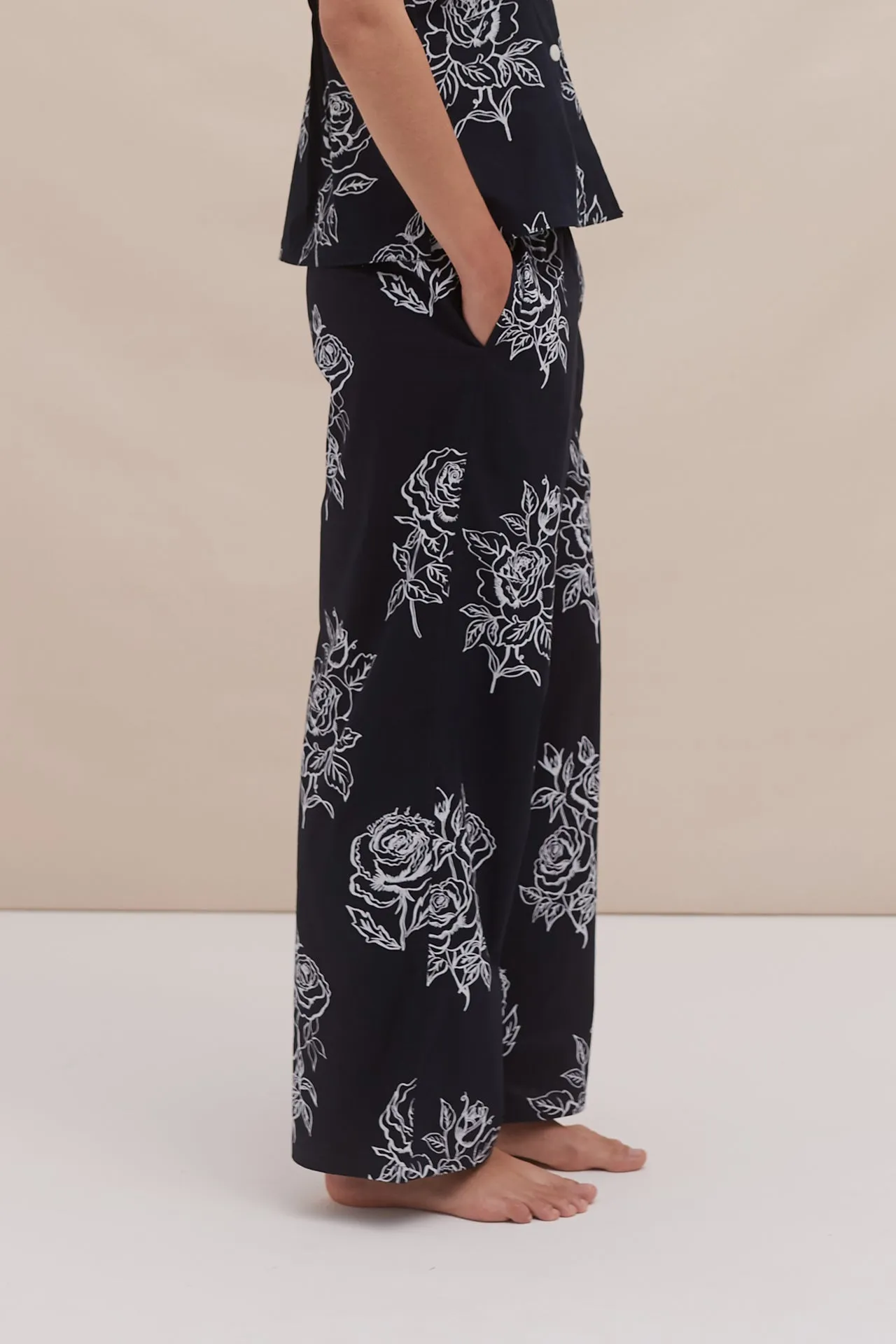 402 Trousers Posy Navy sold by Desmond & Dempsey product image thumbnail 2