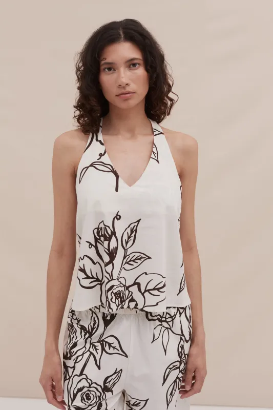 402 Swing Cami Rose Cream Brown sold by Desmond & Dempsey