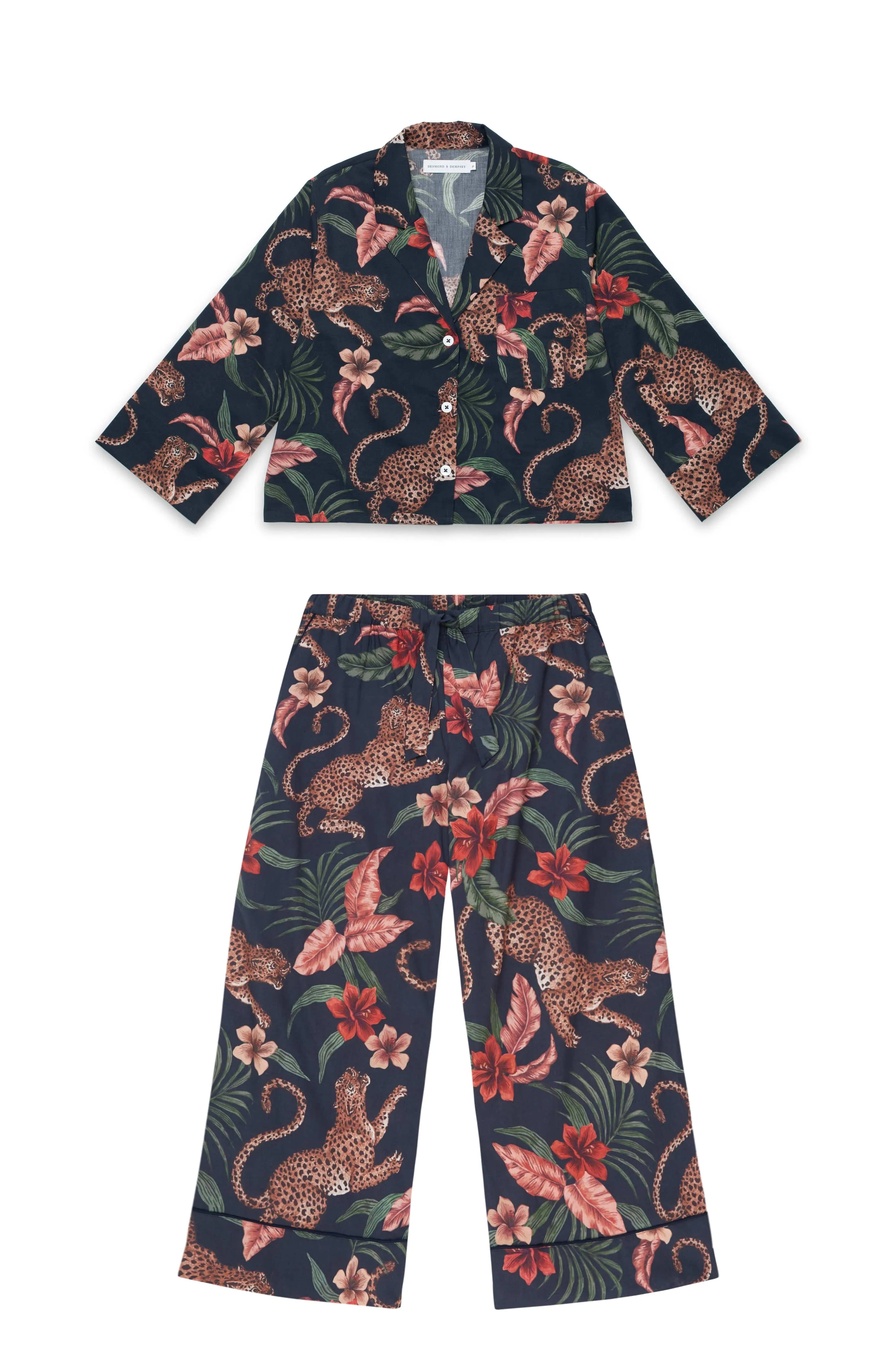 Boxy Shirt and Wide Leg Trouser Set Soleia Leopard Print Multi sold by Desmond & Dempsey product image thumbnail 4