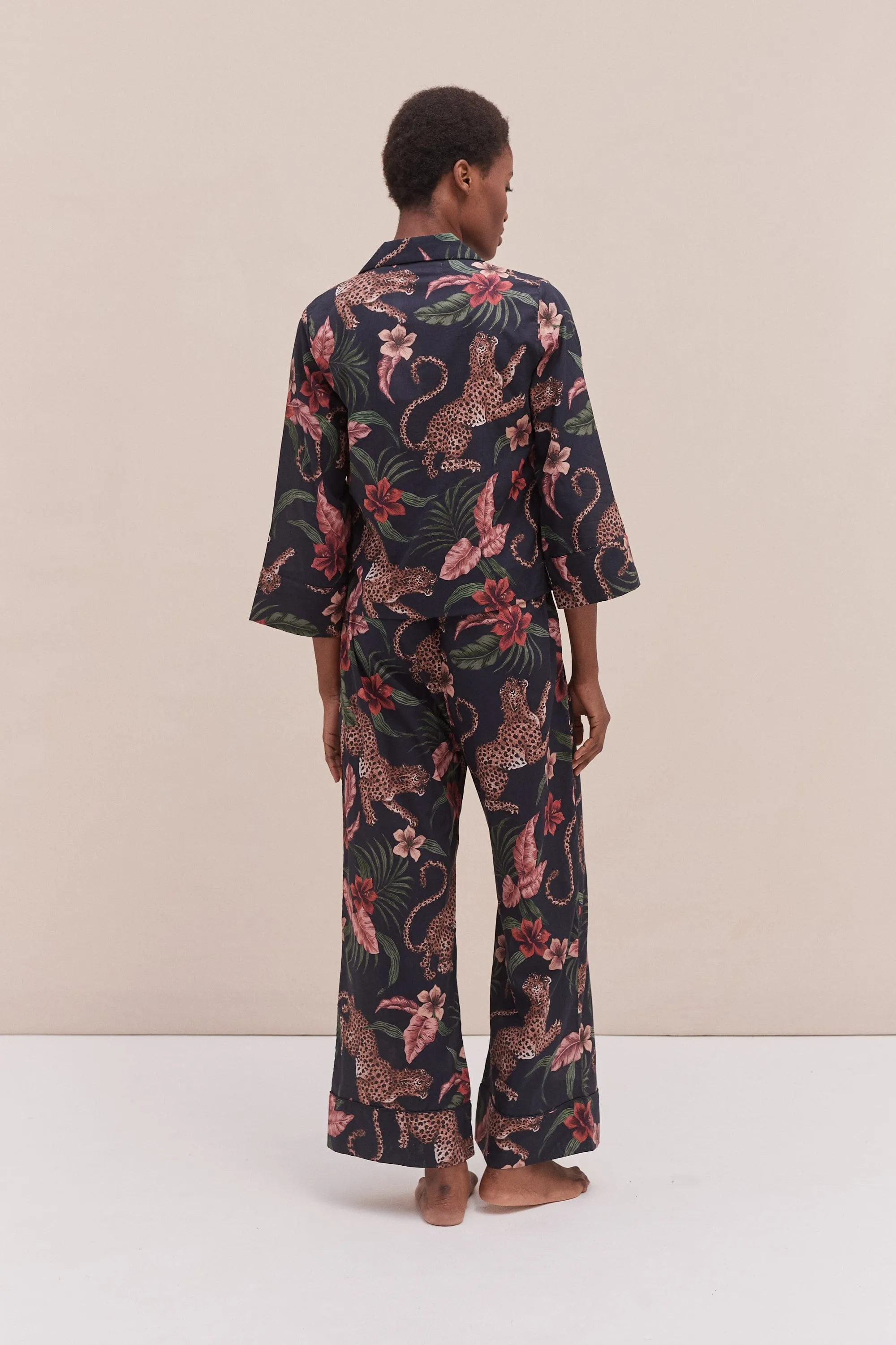 Boxy Shirt and Wide Leg Trouser Set Soleia Leopard Print Multi sold by Desmond & Dempsey product image thumbnail 3