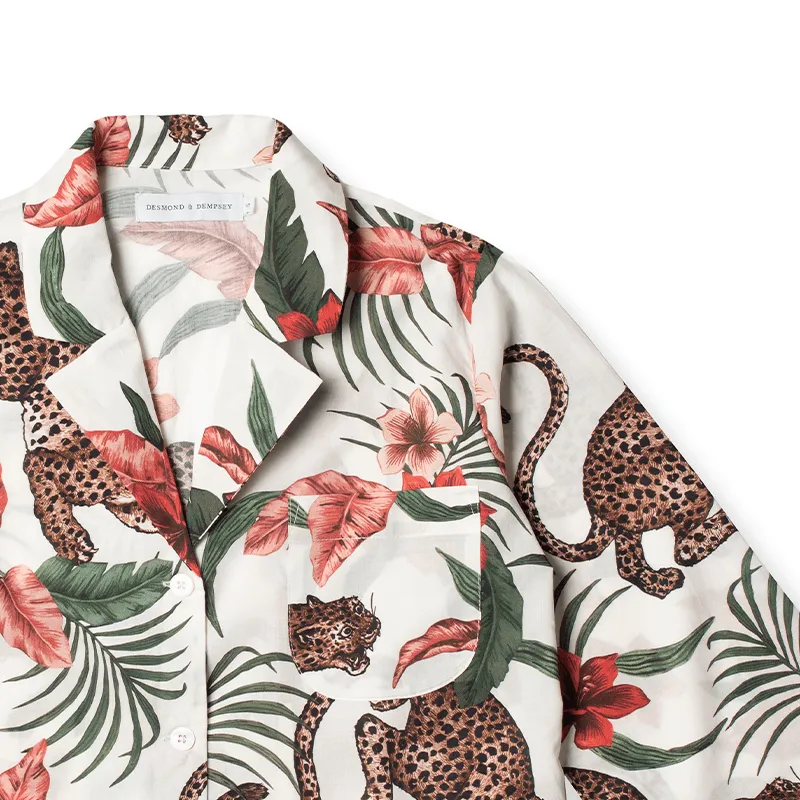 Boxy Shirt and Wide Leg Trouser Set Soleia Leopard Print Cream sold by Desmond & Dempsey product image thumbnail 5