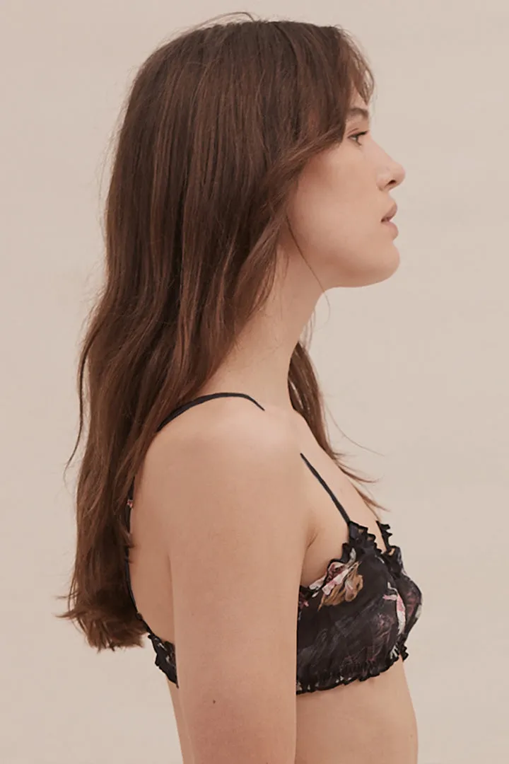 Bralette Love Print Black sold by Desmond & Dempsey product image thumbnail 4