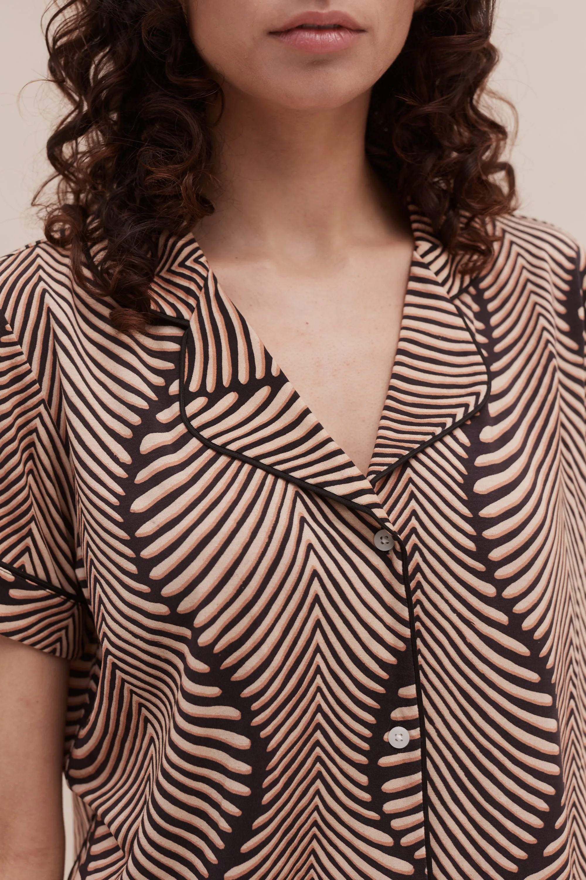 Lyocell Jersey Short Pyjama Set Grace sold by Desmond & Dempsey product image thumbnail 5