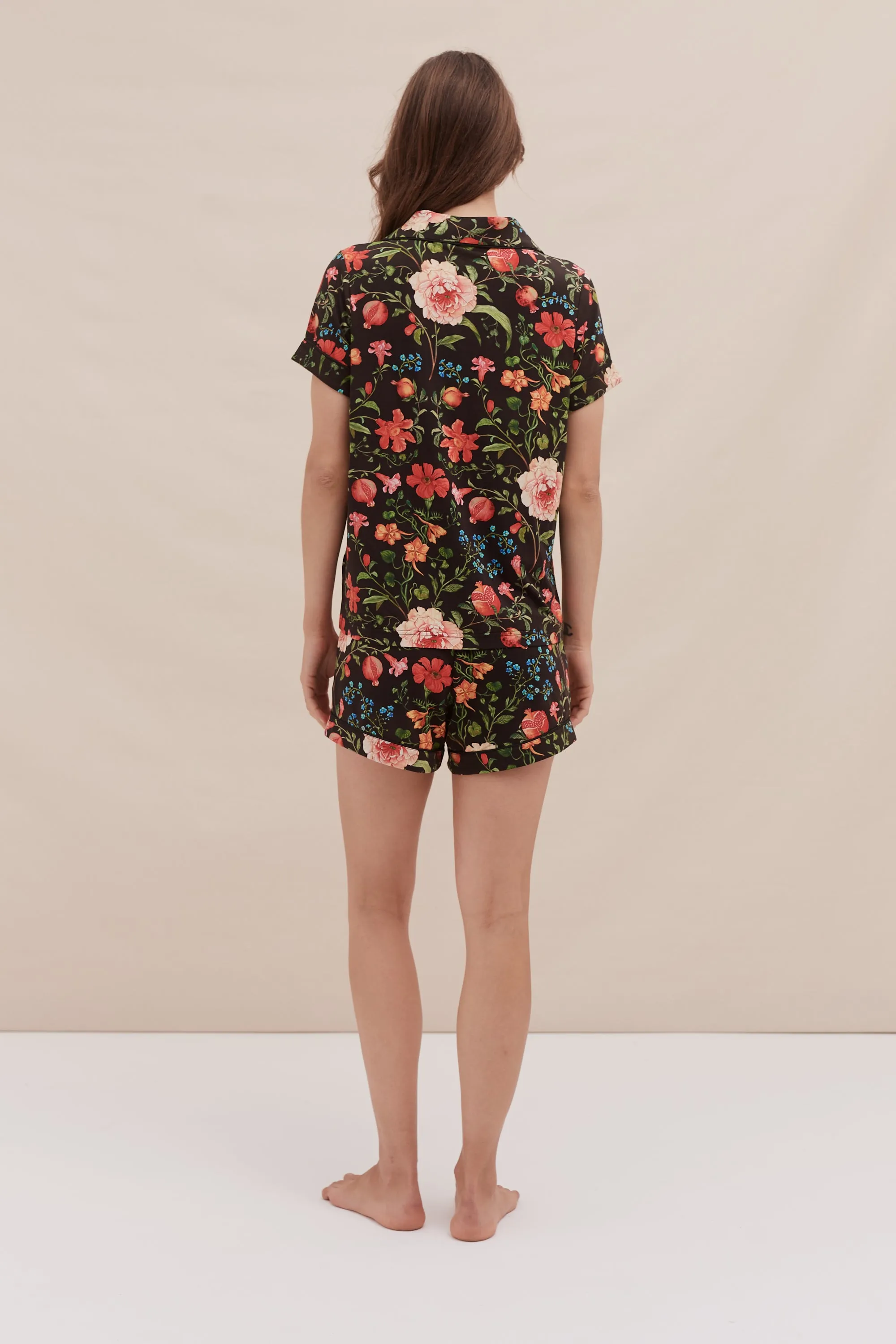 Lyocell Jersey Short Pyjama Set Persephone sold by Desmond & Dempsey product image thumbnail 3