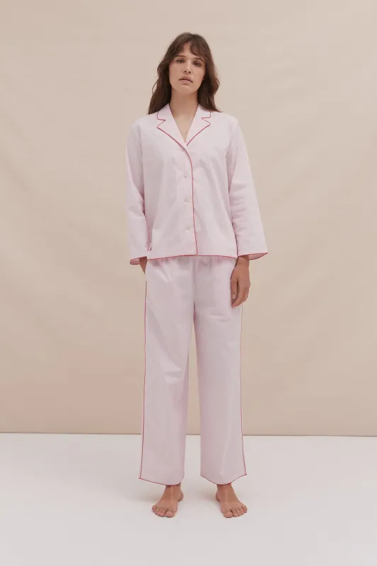 402 Long Pyjama Set Pink sold by Desmond & Dempsey