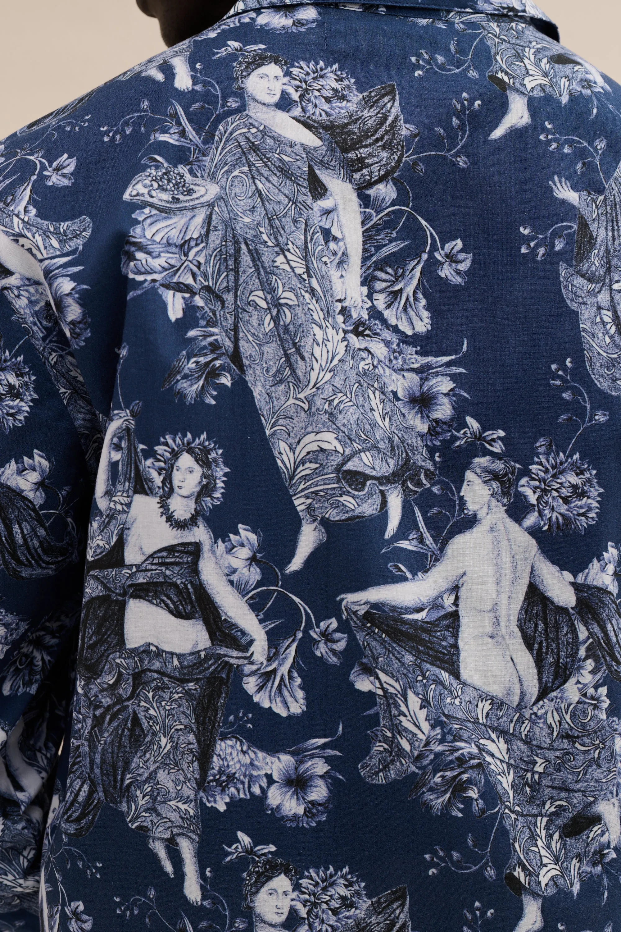 Men’s Pocket Pyjama Set Flora Navy sold by Desmond & Dempsey product image thumbnail 5