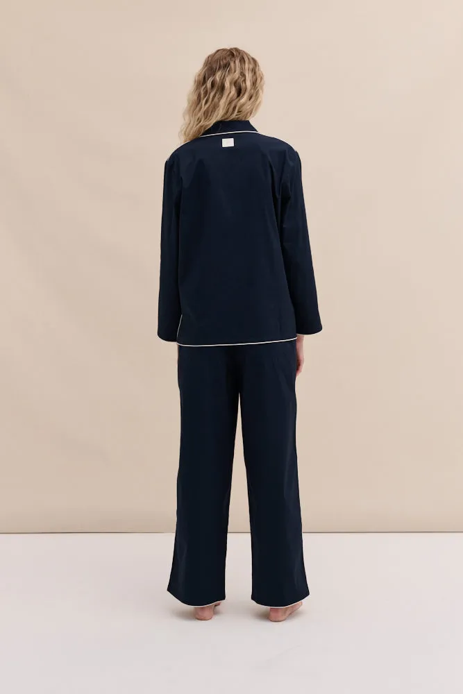 402 Long Pyjama Set Navy sold by Desmond & Dempsey product image thumbnail 3