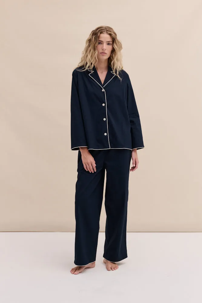 402 Long Pyjama Set Navy sold by Desmond & Dempsey