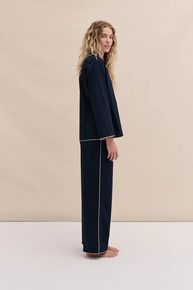 402 Long Pyjama Set Navy sold by Desmond & Dempsey product image thumbnail 4