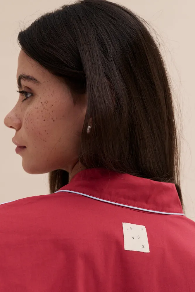 402 Long Pyjama Set Red sold by Desmond & Dempsey product image thumbnail 5