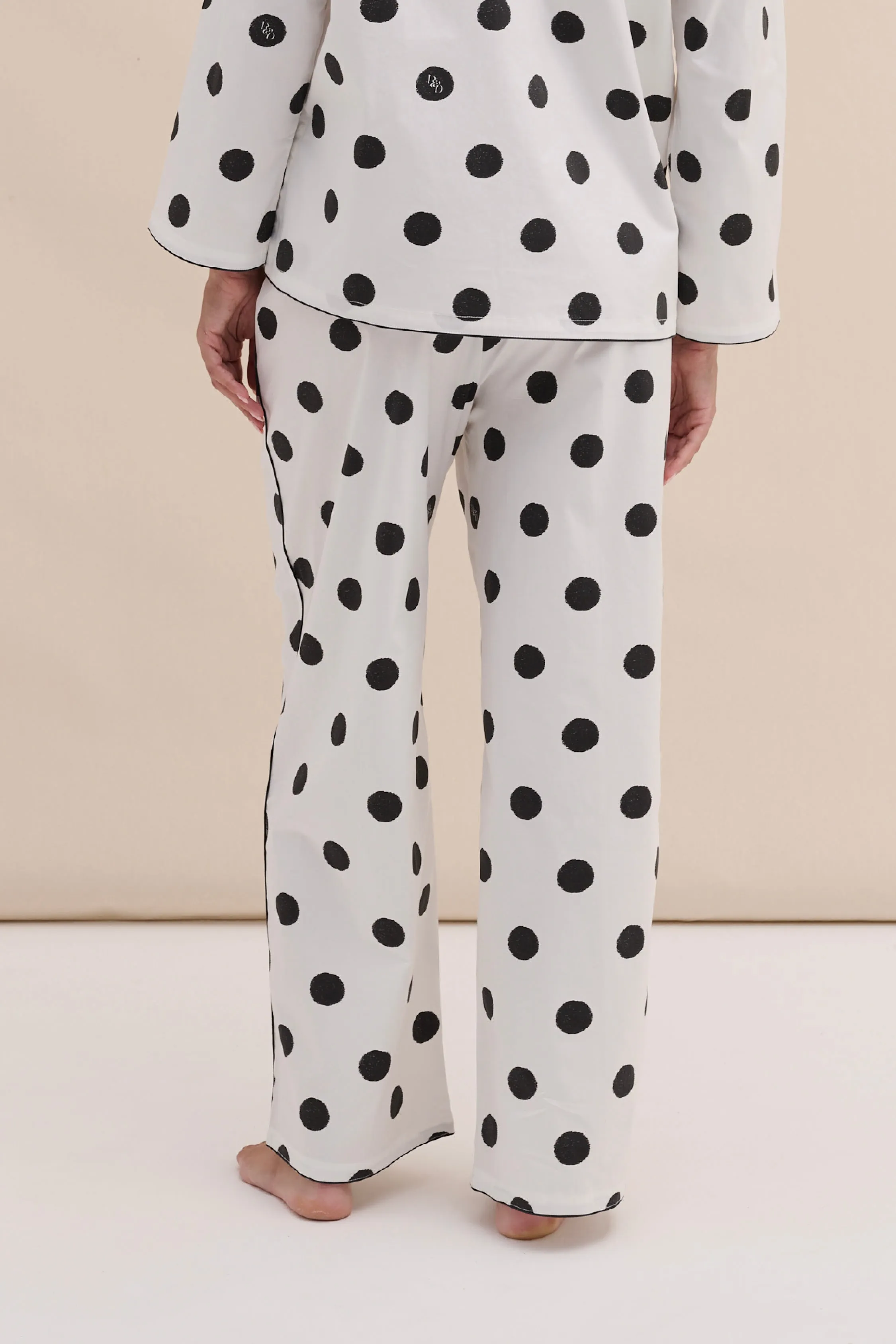 402 Trousers Dot White/Black sold by Desmond & Dempsey product image thumbnail 4