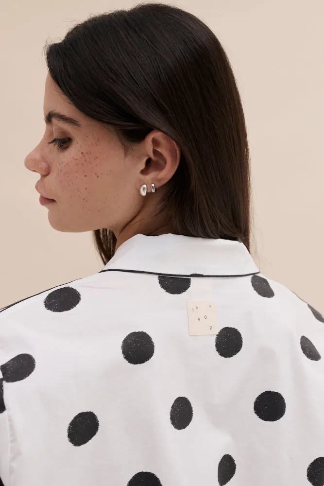 402 Shirt Dot White/Black sold by Desmond & Dempsey product image thumbnail 2