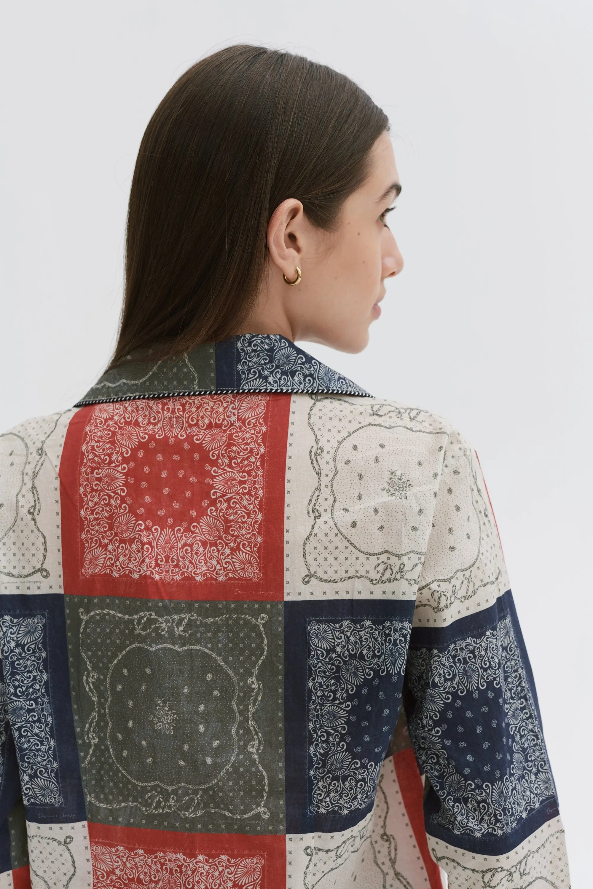 Long Pyjama Set Bandana Patchwork Print Multi sold by Desmond & Dempsey product image thumbnail 5