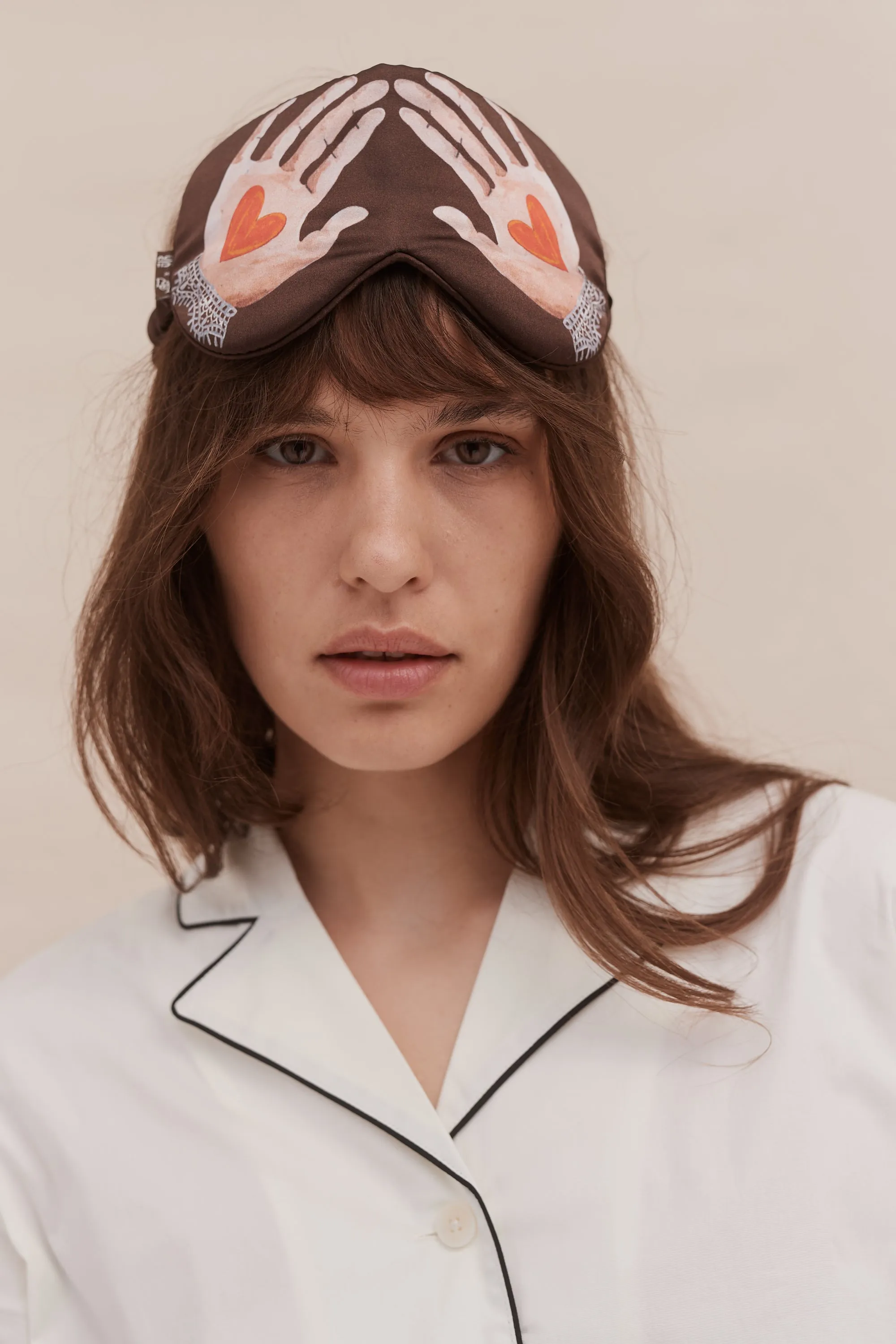 Silk Eye Mask Idle Hands sold by Desmond & Dempsey product image thumbnail 2