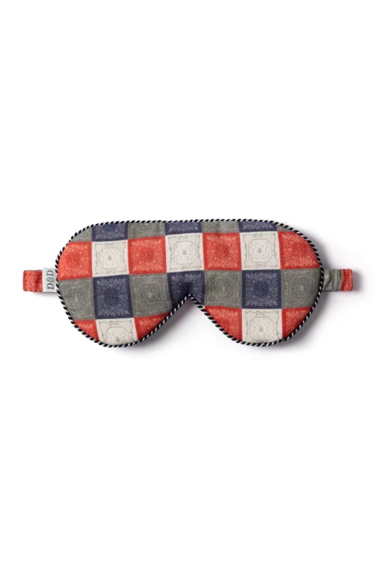 Cotton Luxe Eye Mask Bandana Patchwork Print Multi sold by Desmond & Dempsey