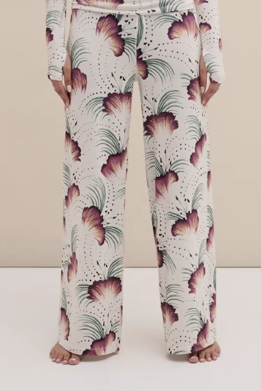 Lyocell Jersey Fold Over Trousers Tigerlily Cream sold by Desmond & Dempsey