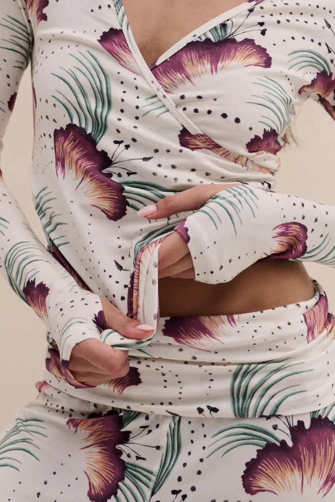 Lyocell Jersey Wrap Top Tigerlily Cream sold by Desmond & Dempsey product image thumbnail 2