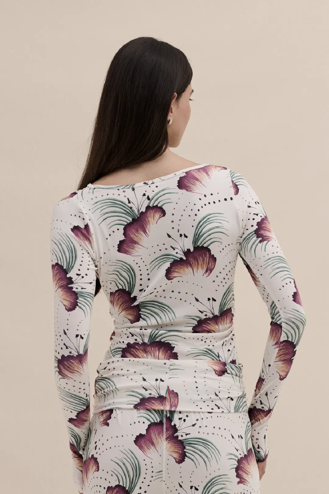 Lyocell Jersey Wrap Top Tigerlily Cream sold by Desmond & Dempsey product image thumbnail 4