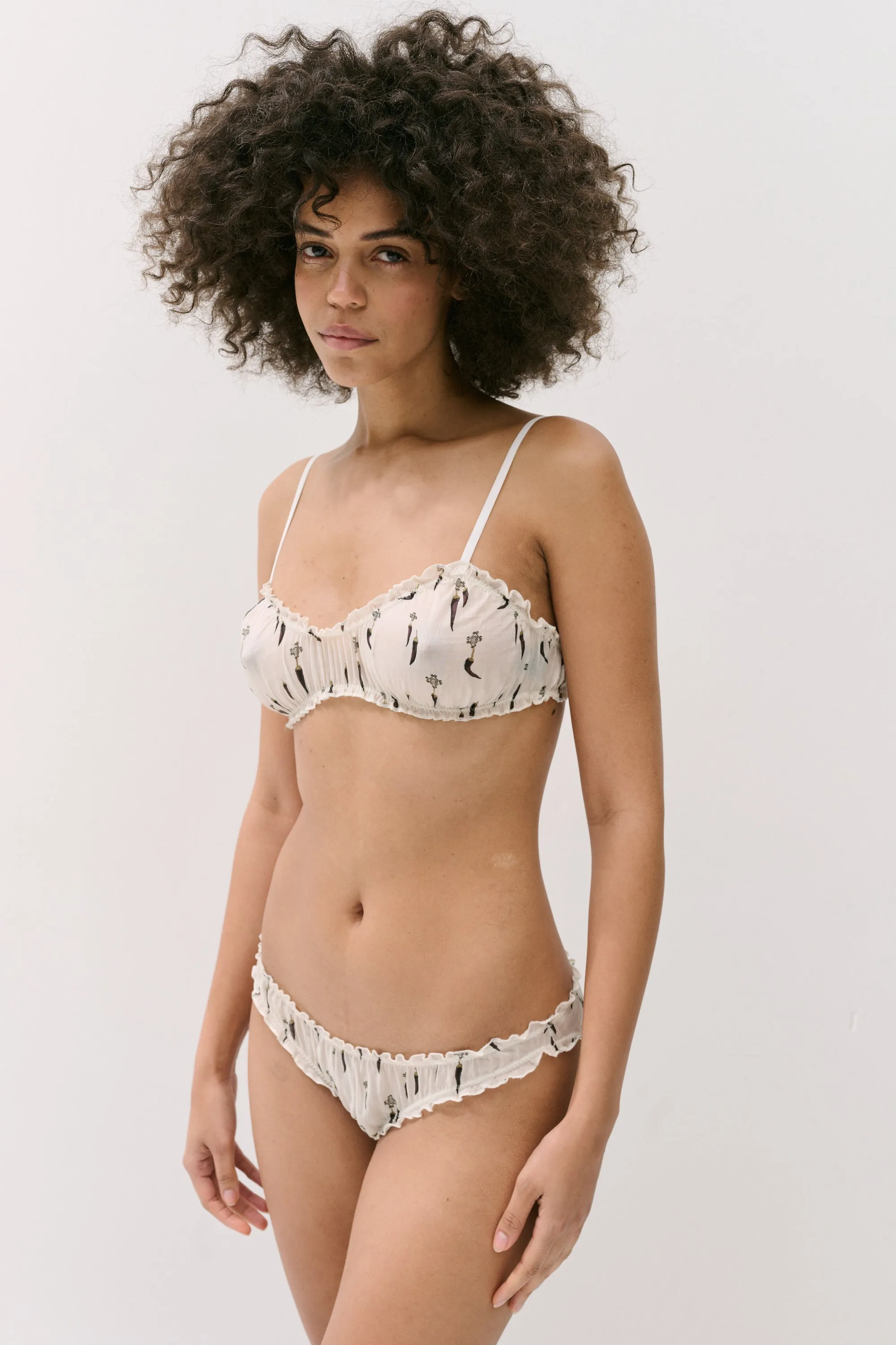 Bralette & Knicker Set Picante Cream sold by Desmond & Dempsey product image thumbnail 4