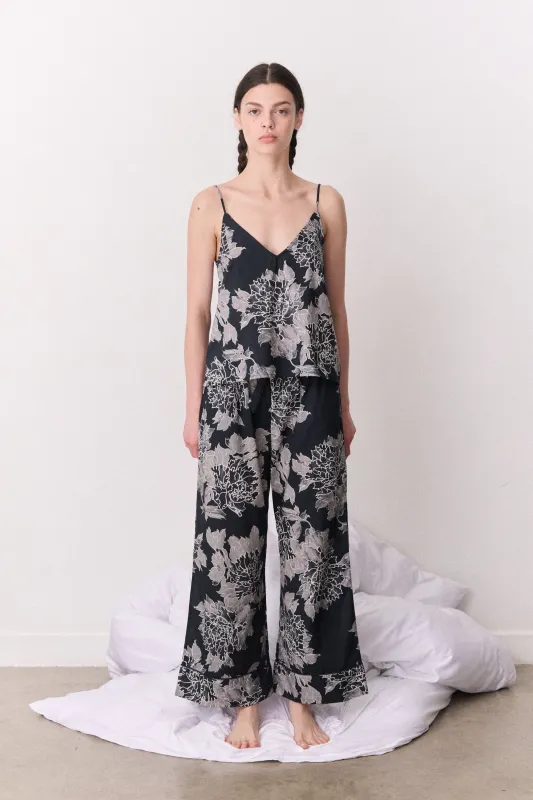 Cami & Wide Leg Peony Navy made by Desmond & Dempsey
