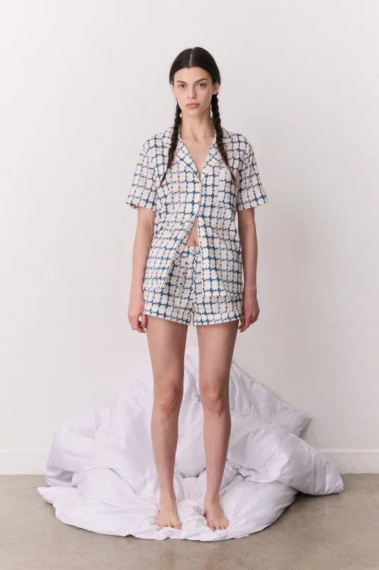 Short Sleeve Set The Geo Blue made by Desmond & Dempsey