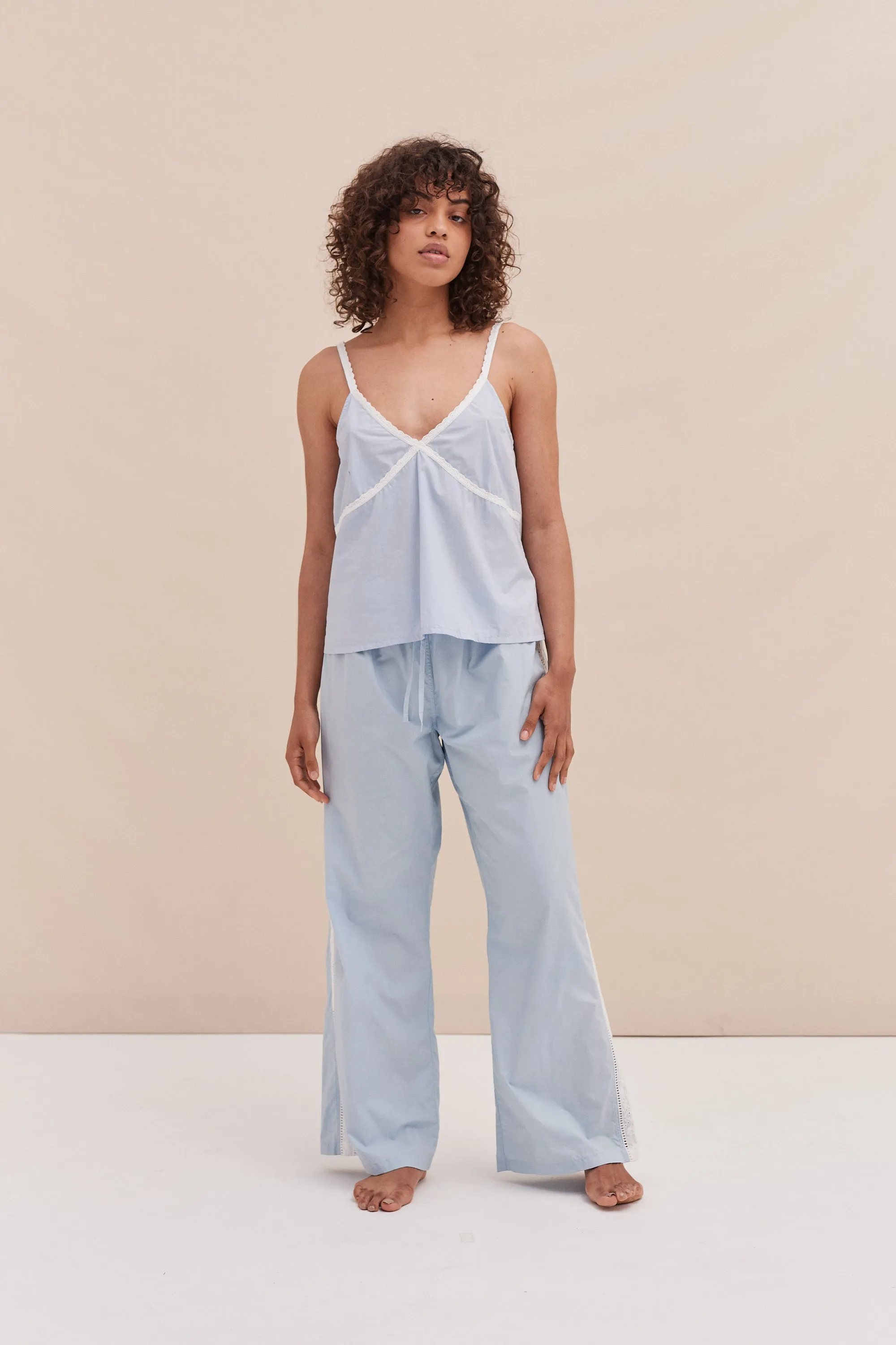 Cami Lounge Set Poplin Light Blue sold by Desmond & Dempsey