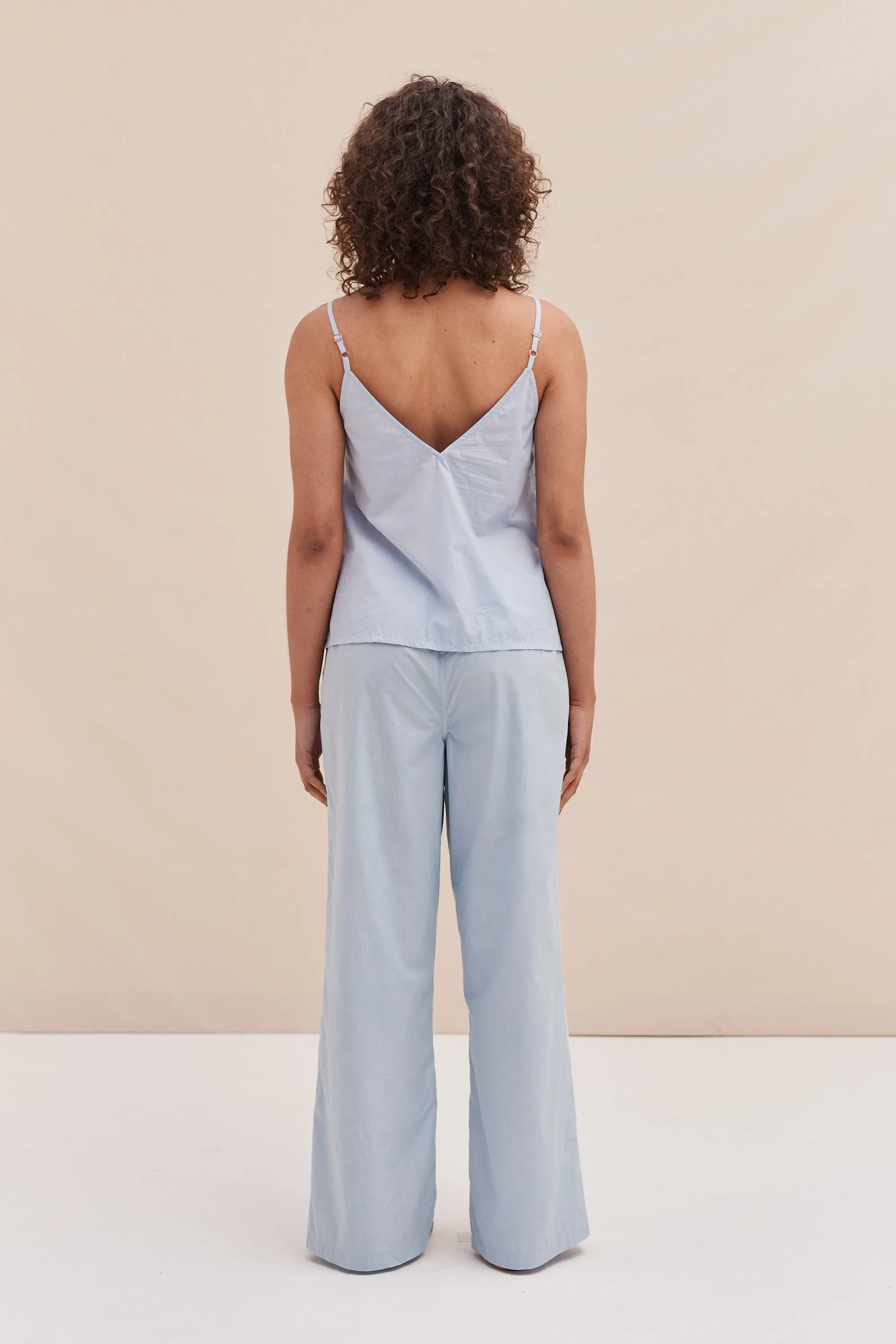 Cami Lounge Set Poplin Light Blue sold by Desmond & Dempsey product image thumbnail 3