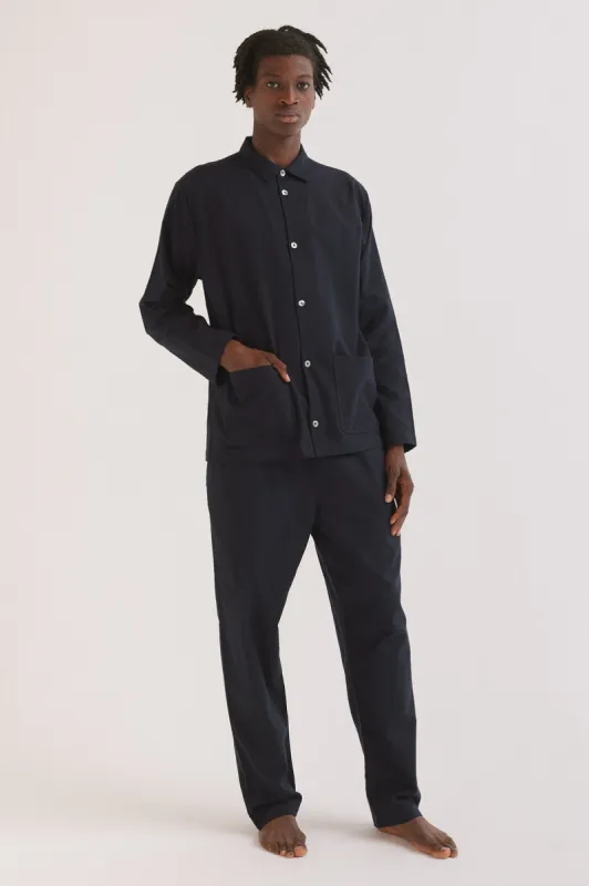 Men’s Pocket Pyjama Set Brushed Cotton Navy sold by Desmond & Dempsey