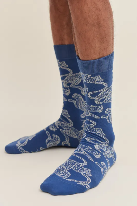 Men’s Socks Jag Blue made by Desmond & Dempsey