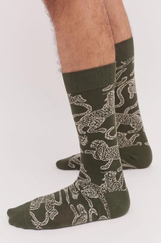 Men’s Socks Jag Green made by Desmond & Dempsey