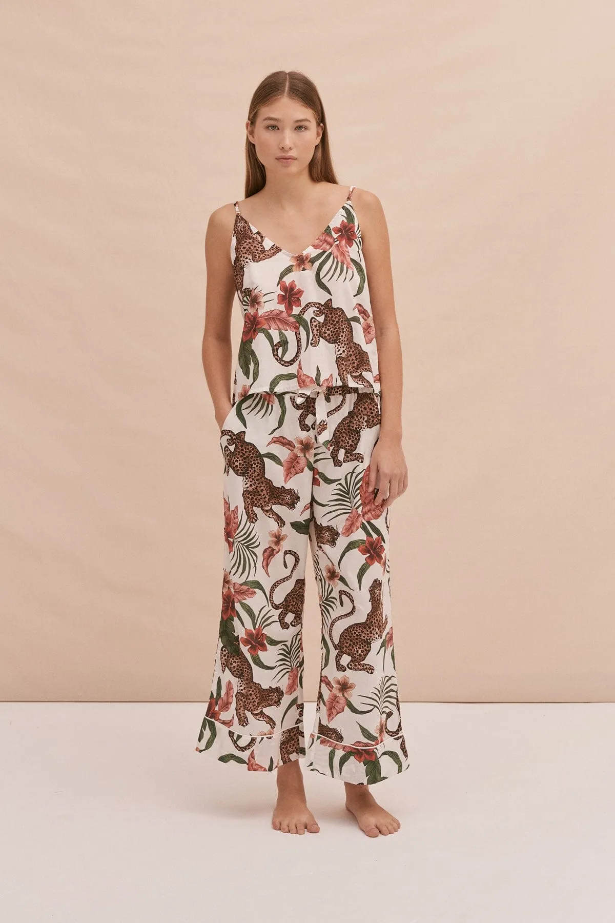 Cami Top Soleia Print Cream sold by Desmond & Dempsey product image thumbnail 4