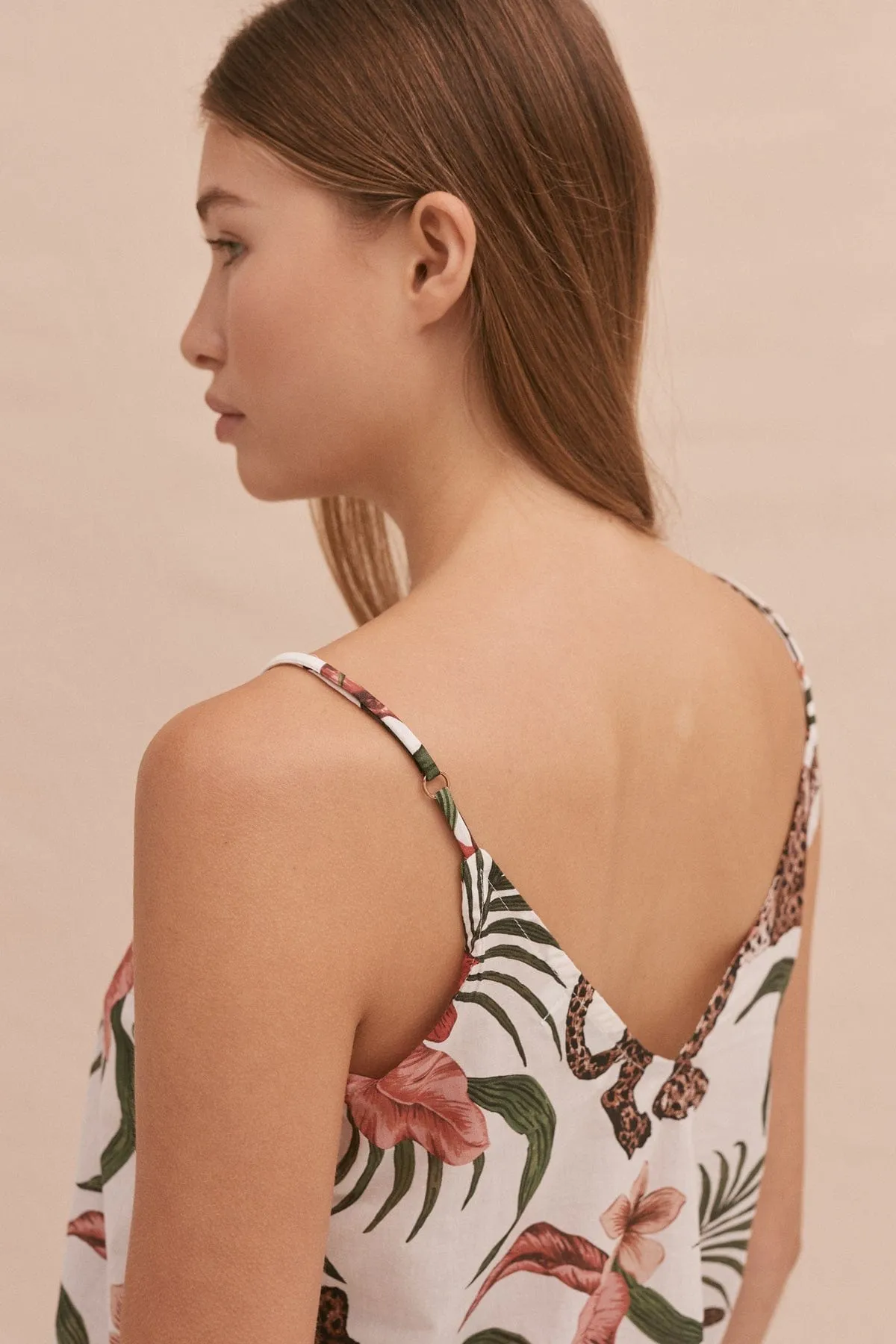 Cami Top Soleia Print Cream sold by Desmond & Dempsey product image thumbnail 2