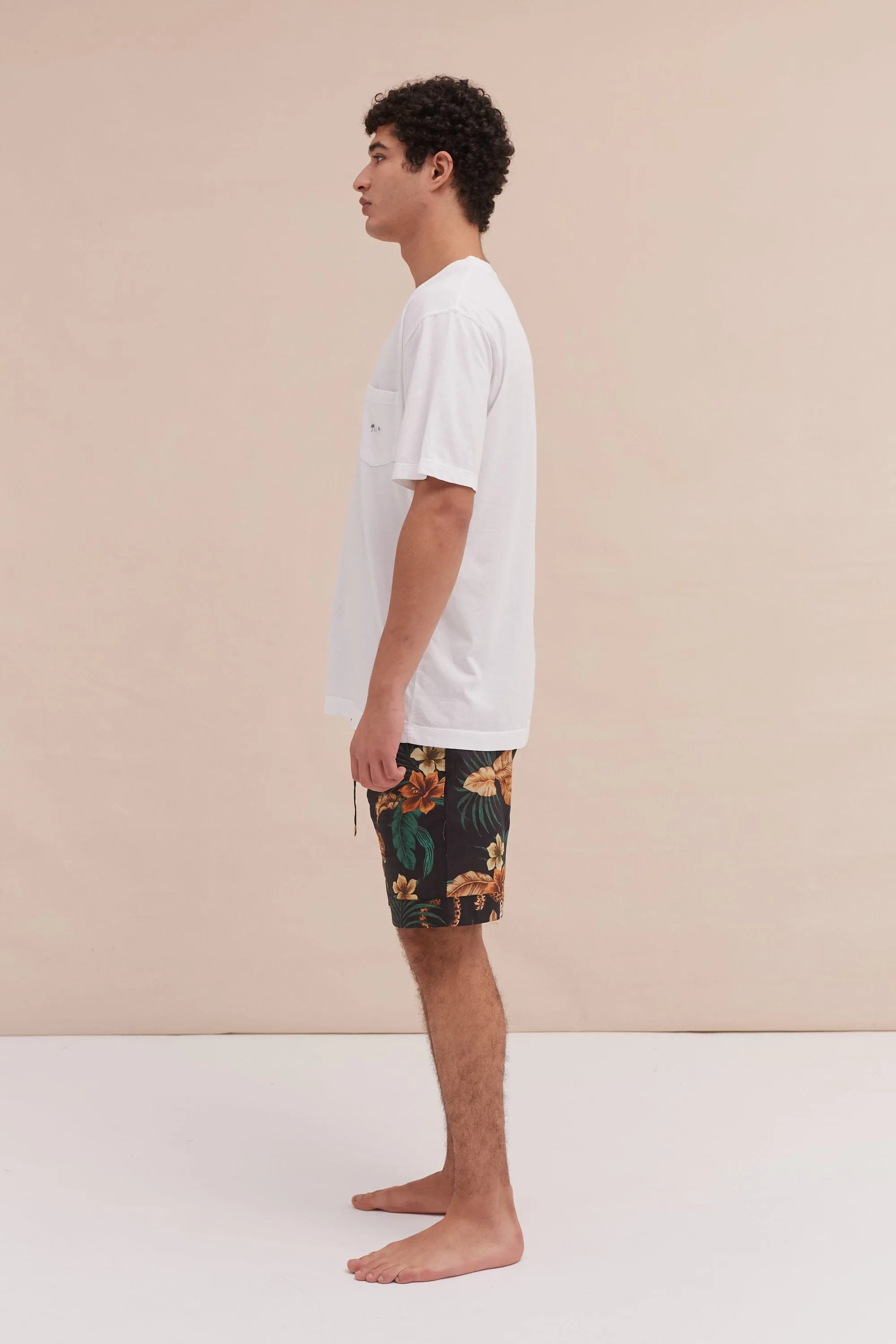 Men’s Pyjama Shorts Soleia Print Black/Yellow sold by Desmond & Dempsey product image thumbnail 2