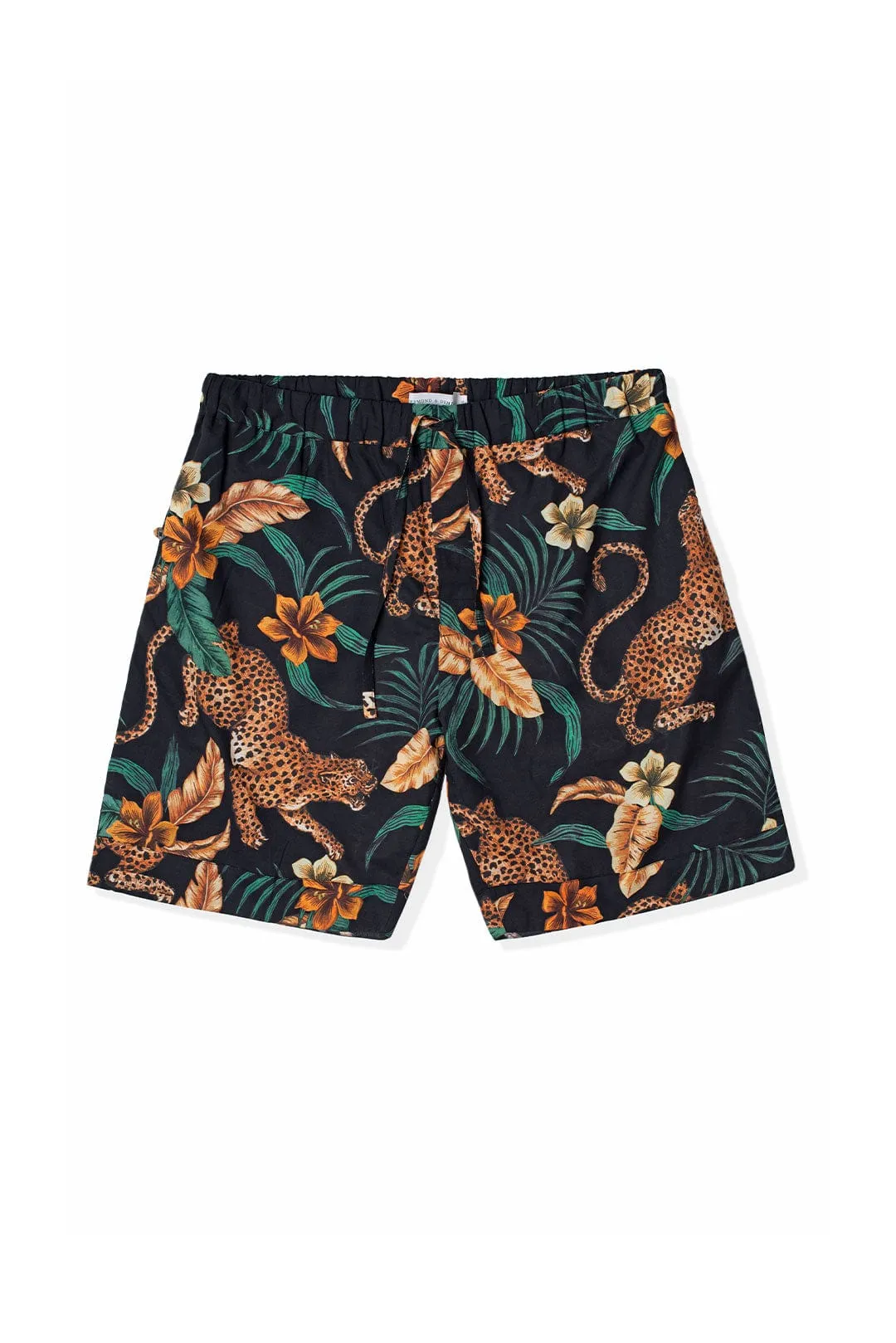 Men’s Pyjama Shorts Soleia Print Black/Yellow sold by Desmond & Dempsey product image thumbnail 4