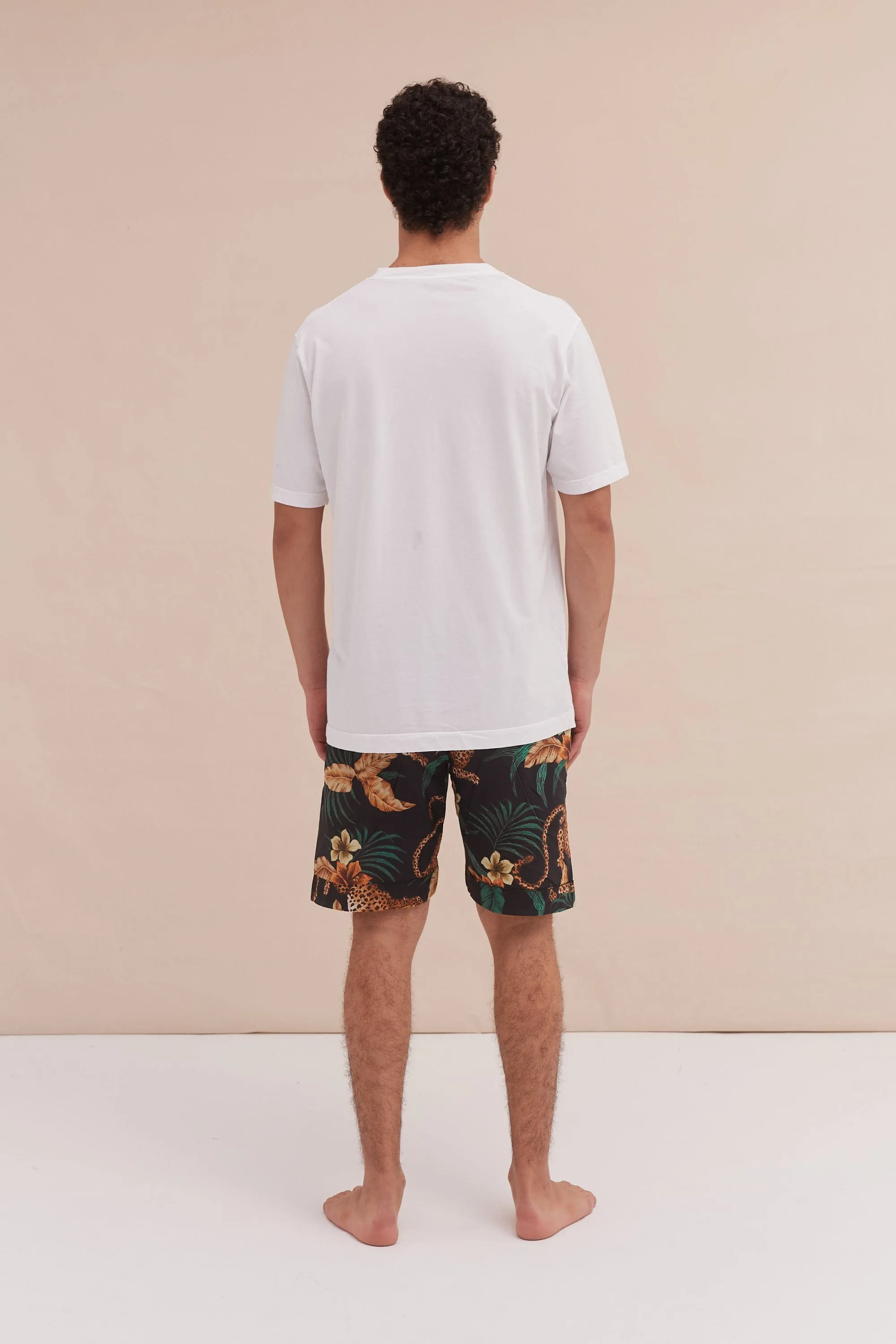 Men’s Pyjama Shorts Soleia Print Black/Yellow sold by Desmond & Dempsey product image thumbnail 3