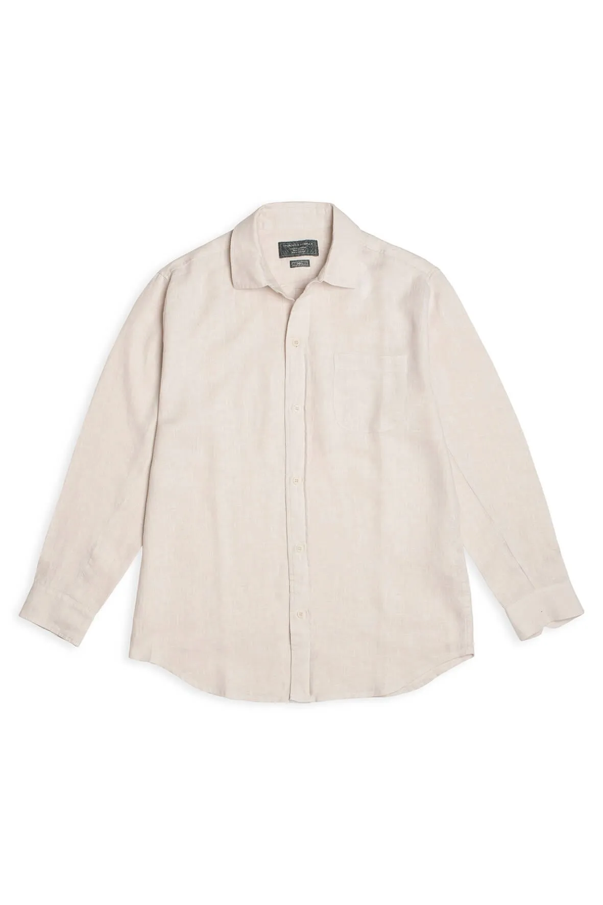 Lounge Shirt Oat Linen sold by Desmond & Dempsey product image thumbnail 4