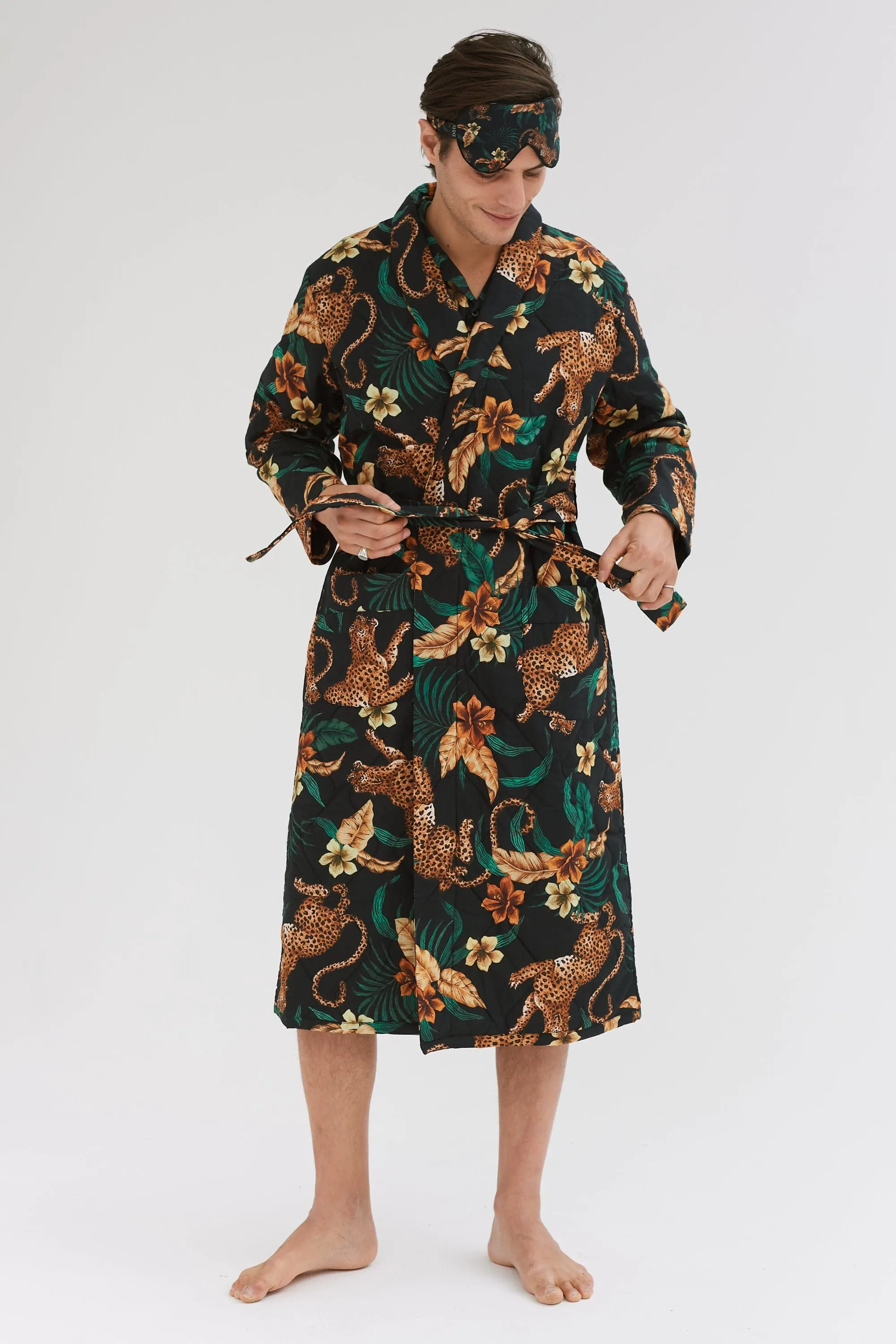 The Men's Triple Leopard Gift Set sold by Desmond & Dempsey product image thumbnail 3