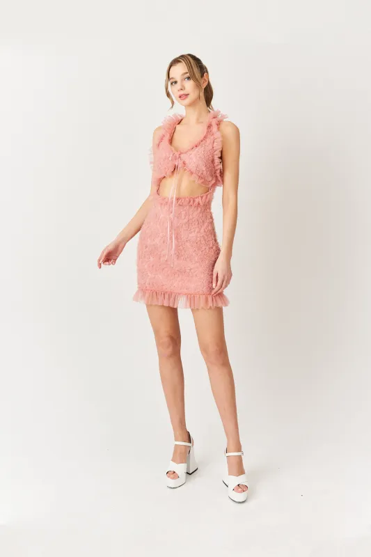 Taylor Pink Cut Out Mini Dress sold by AMYLYNN