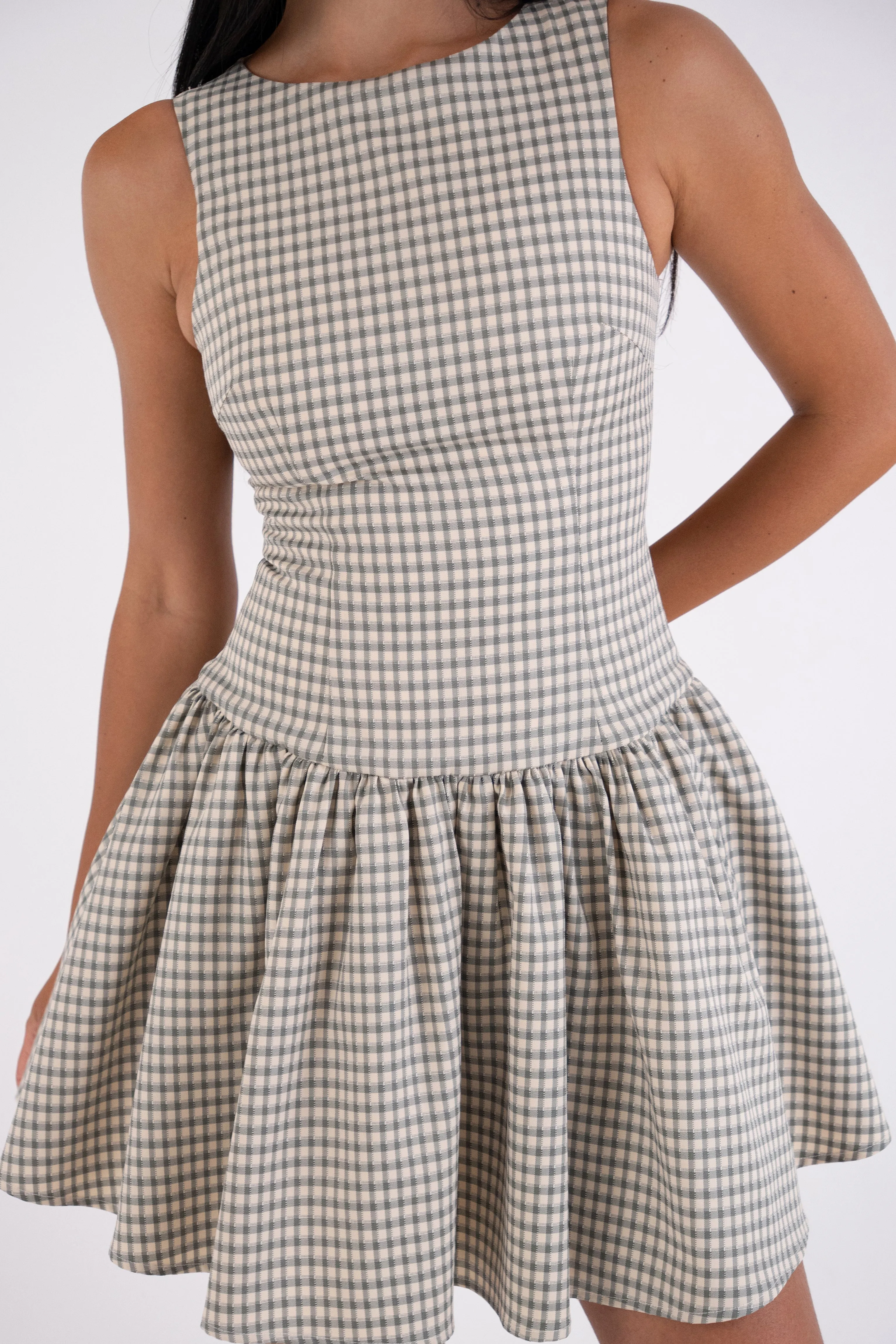 Twiggy Pure Cotton Gingham Check Mini Dress sold by AMYLYNN product image thumbnail 2