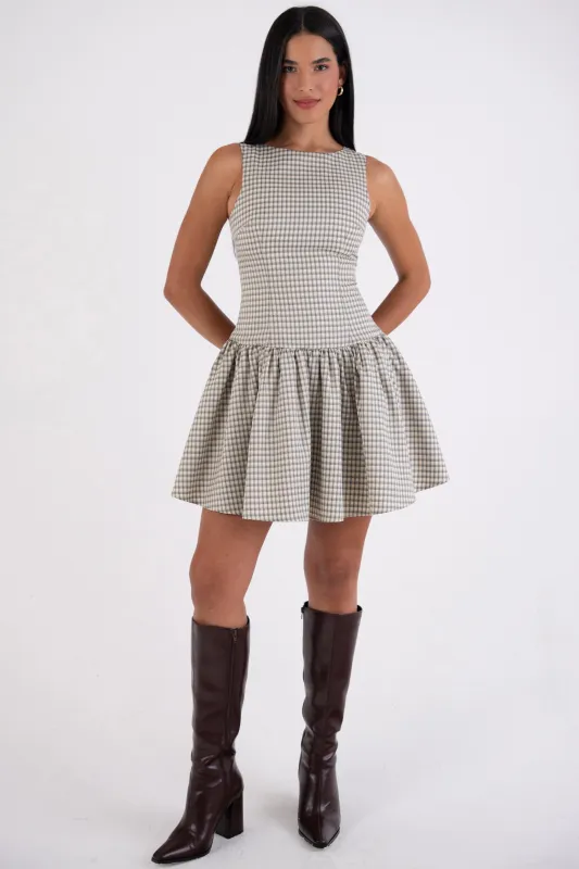 Twiggy Pure Cotton Gingham Check Mini Dress sold by AMYLYNN