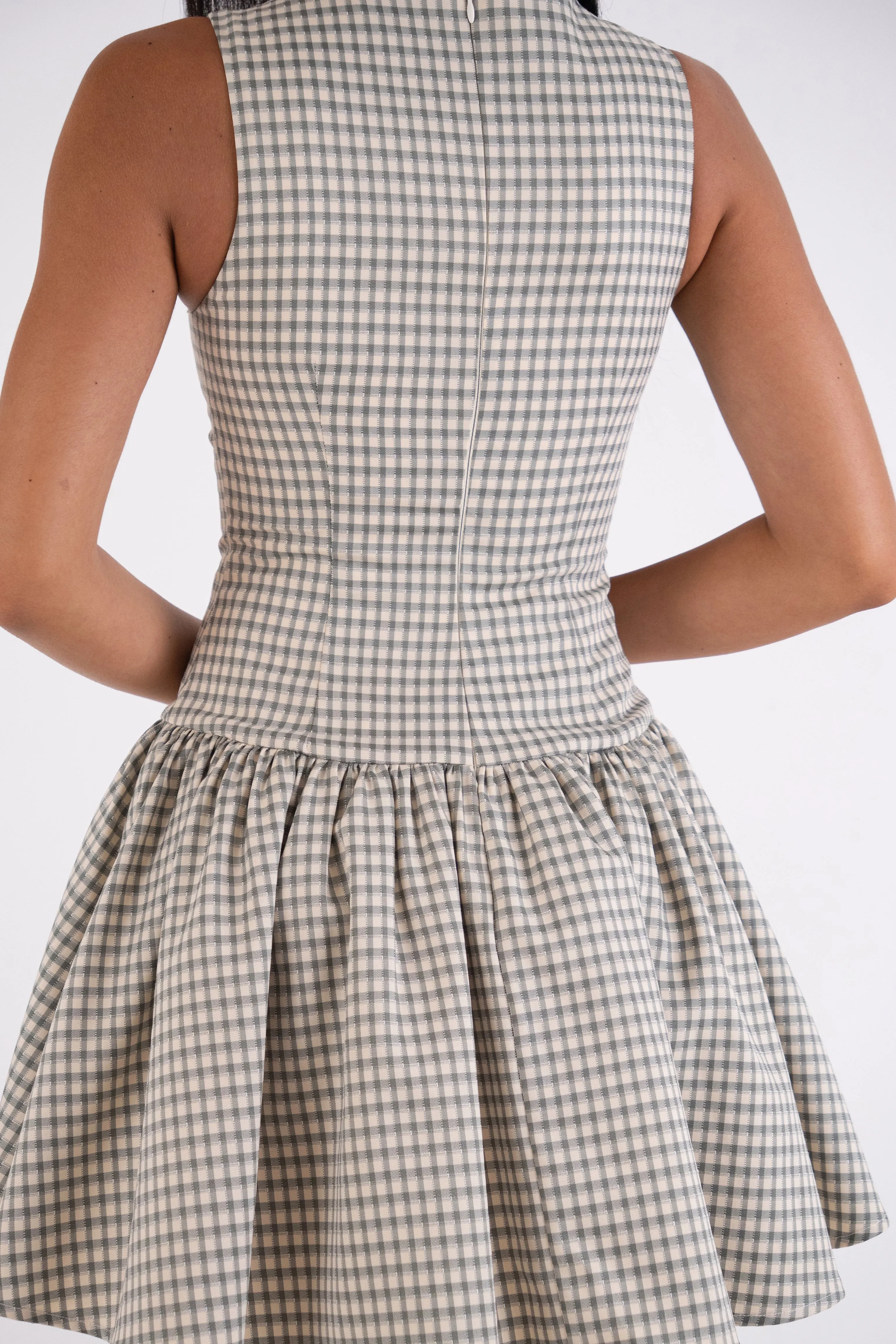 Twiggy Pure Cotton Gingham Check Mini Dress sold by AMYLYNN product image thumbnail 5