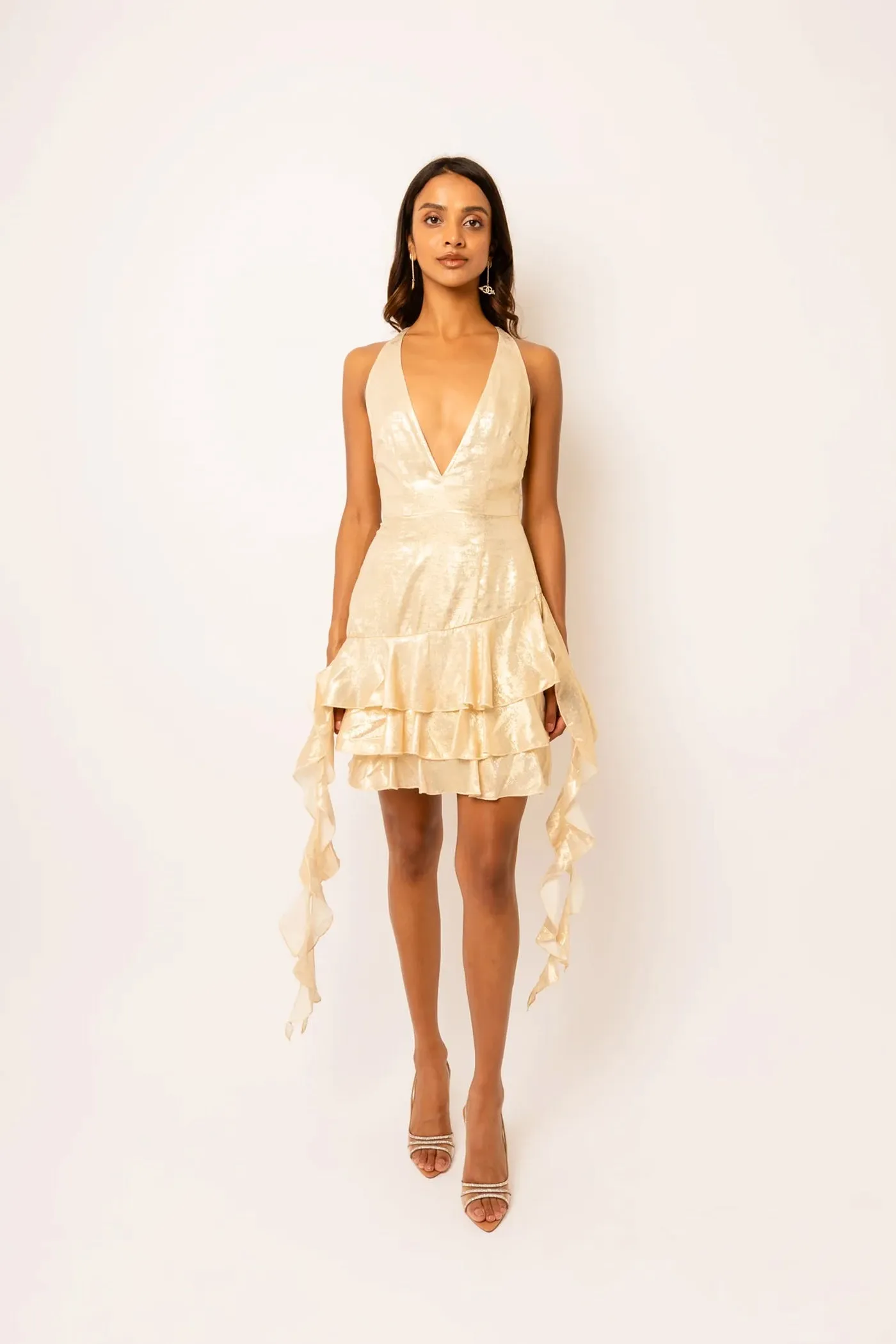 Becky Ice Gold Mini Dress sold by AMYLYNN product image thumbnail 2