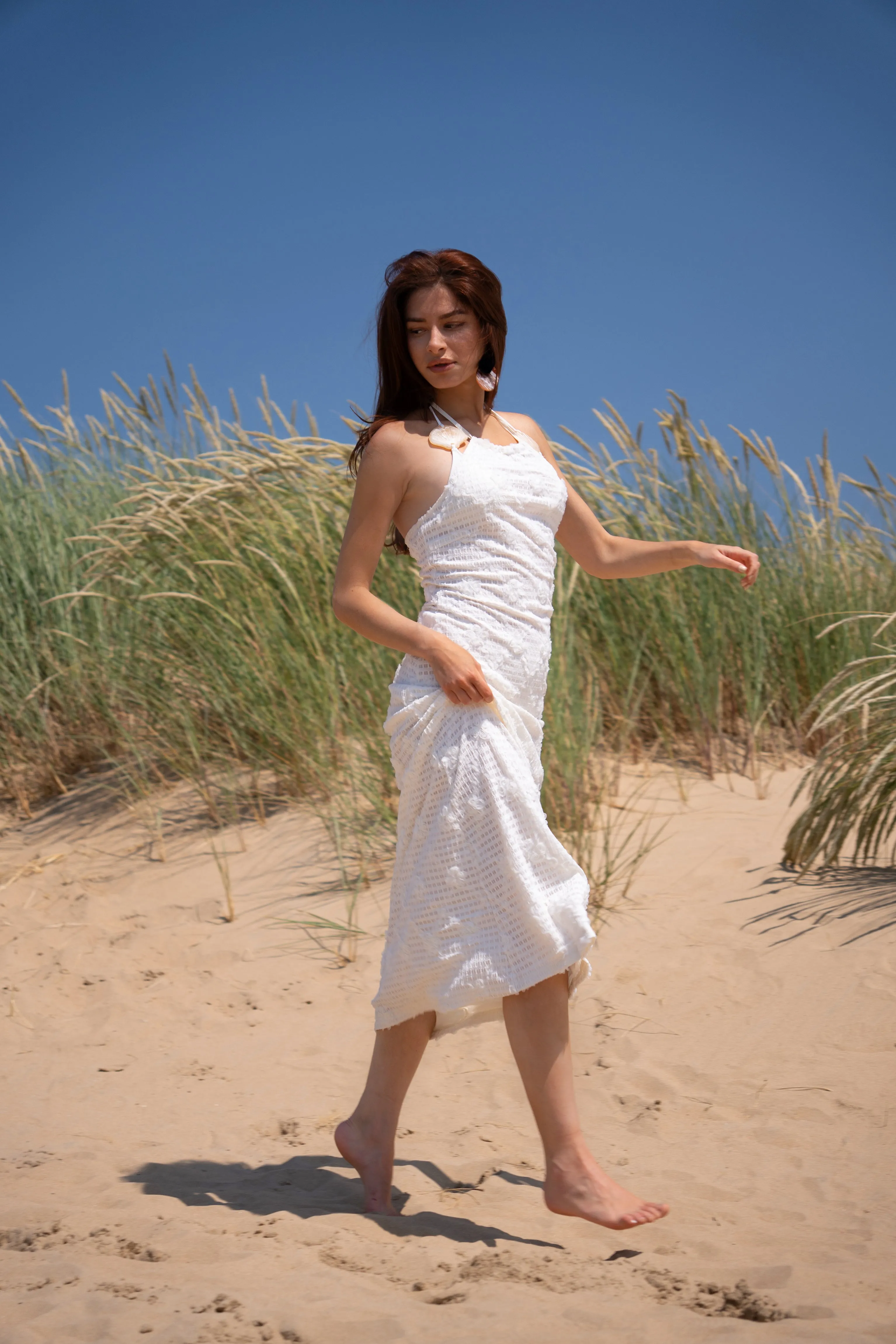 Cali Pure Cotton Cream Floral Crochet Maxi Dress sold by AMYLYNN product image thumbnail 4