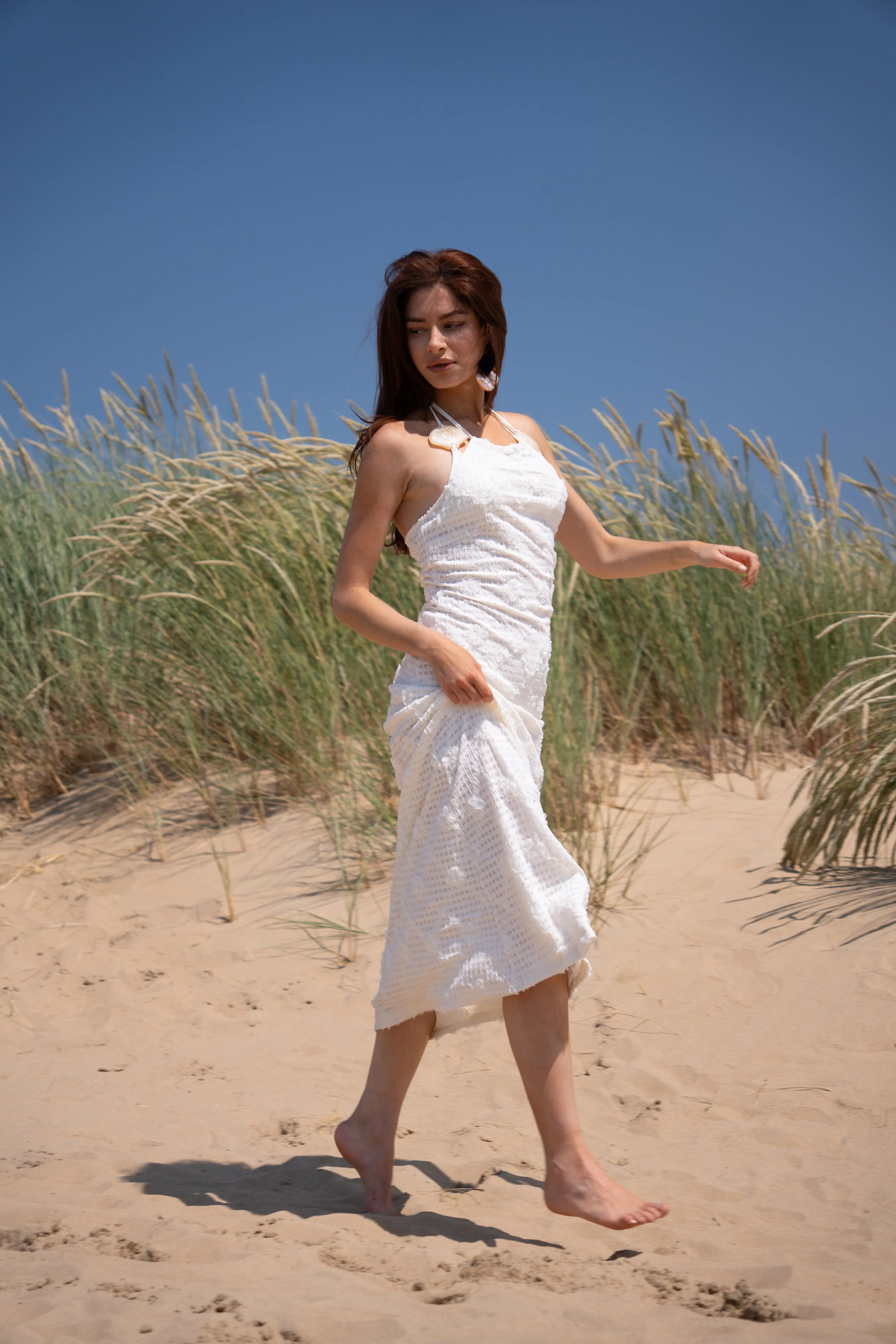 Cali Pure Cotton Cream Floral Crochet Maxi Dress sold by AMYLYNN product image thumbnail 3