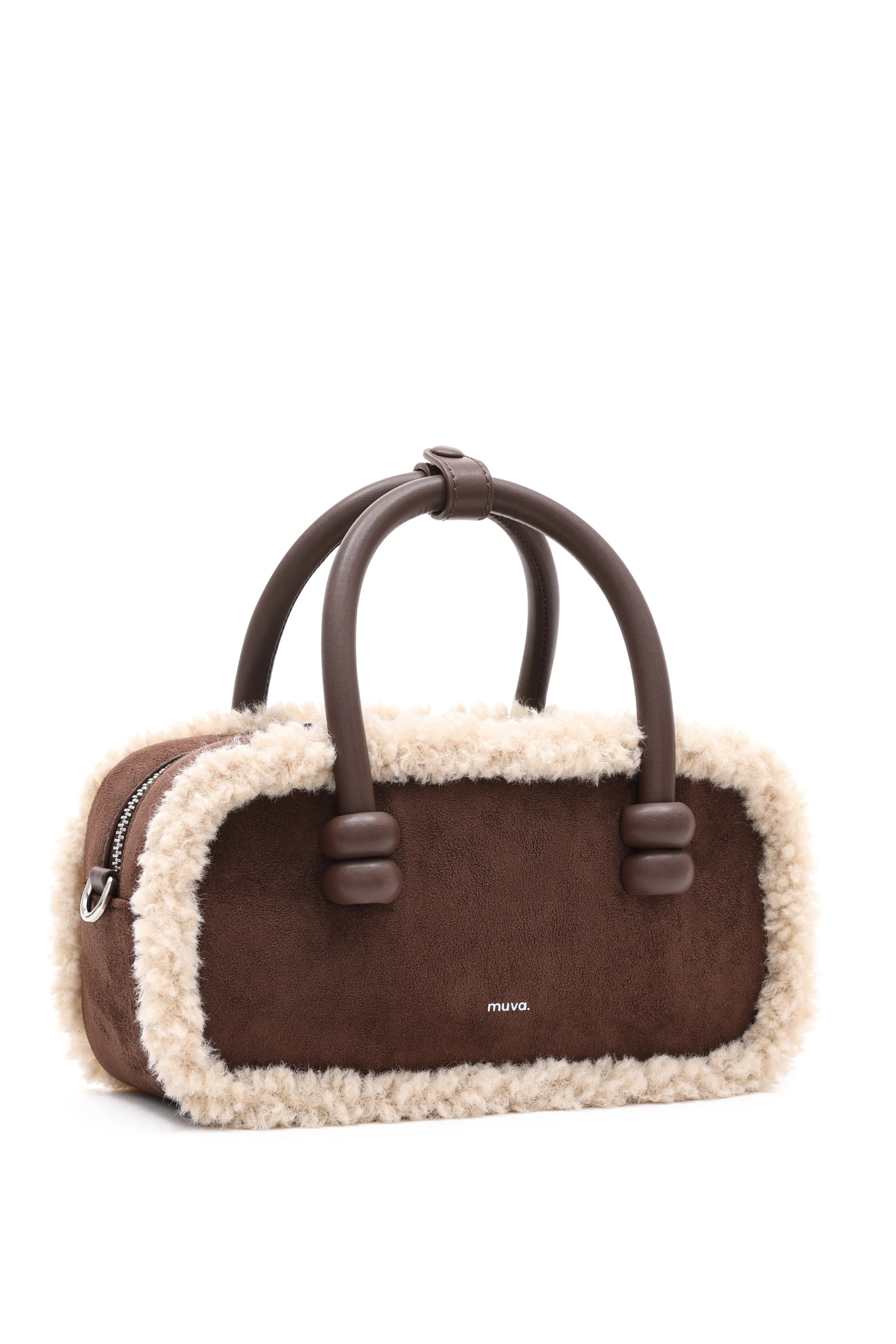 Oslo Coffee Brown Wool Bag sold by AMYLYNN product image thumbnail 3