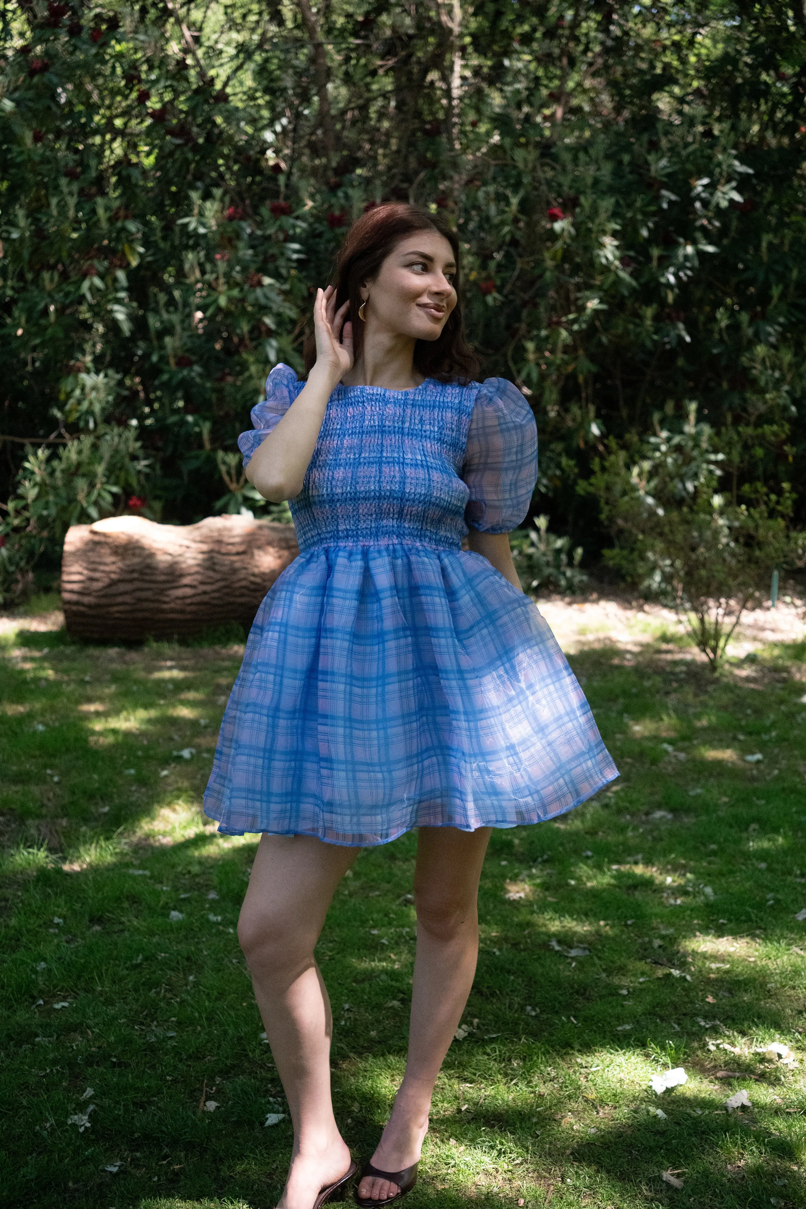 Purple Organza Mini Puffball Dress sold by AMYLYNN product image thumbnail 3