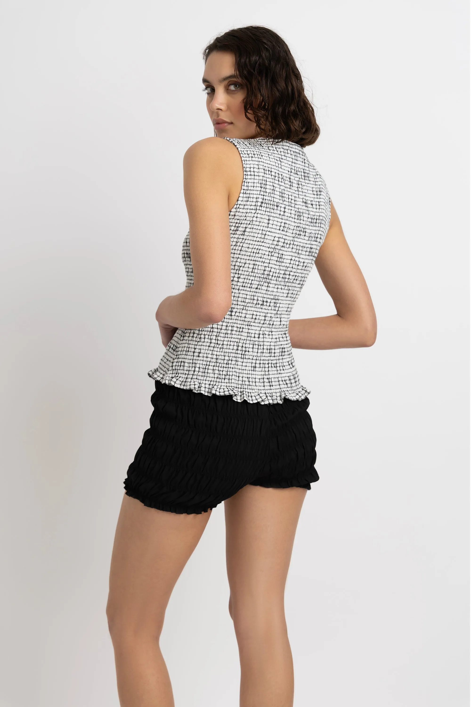 Sonya Pure Cotton Mono Check Top sold by AMYLYNN product image thumbnail 5